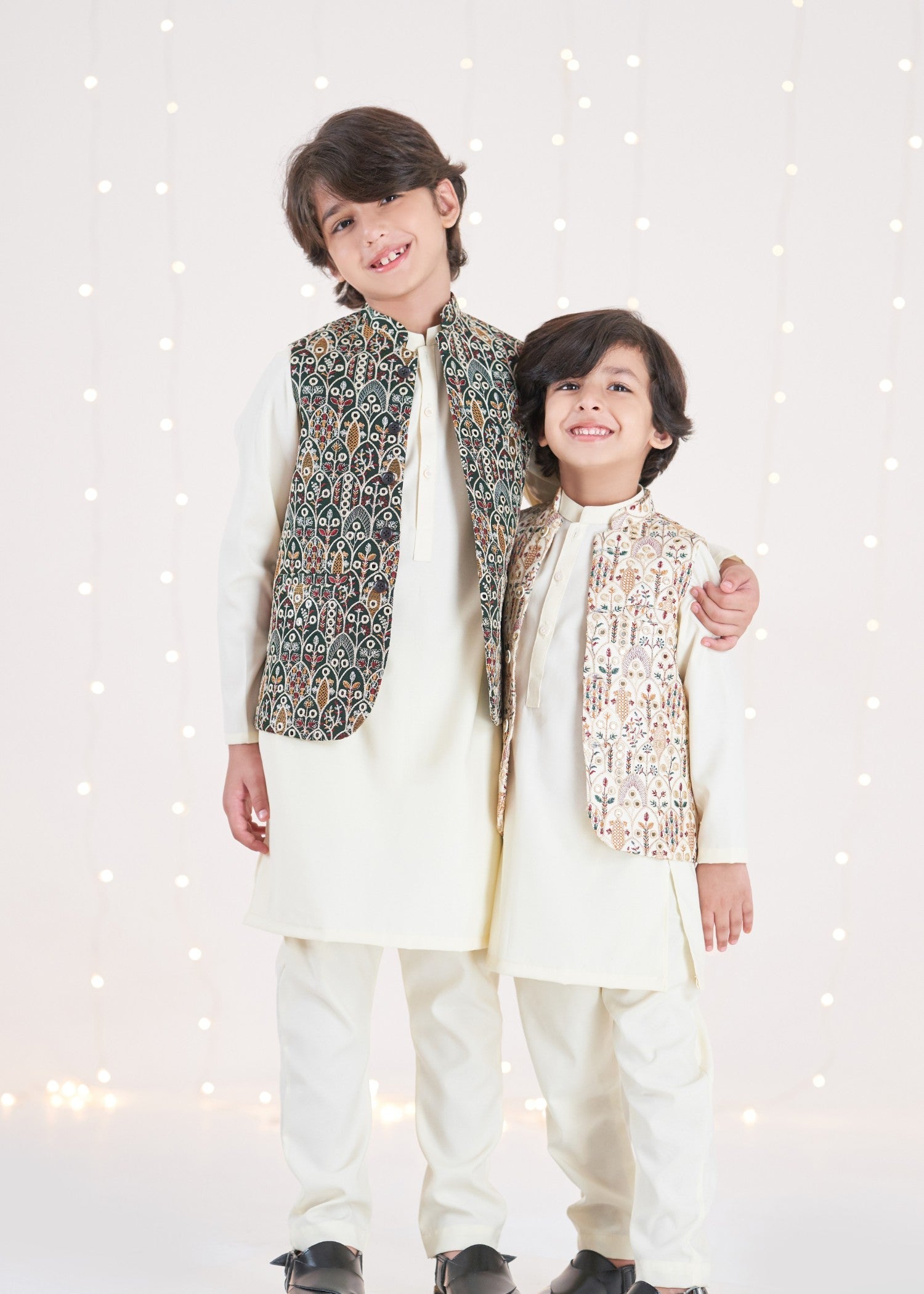 raw silk Waistcoat in Multi