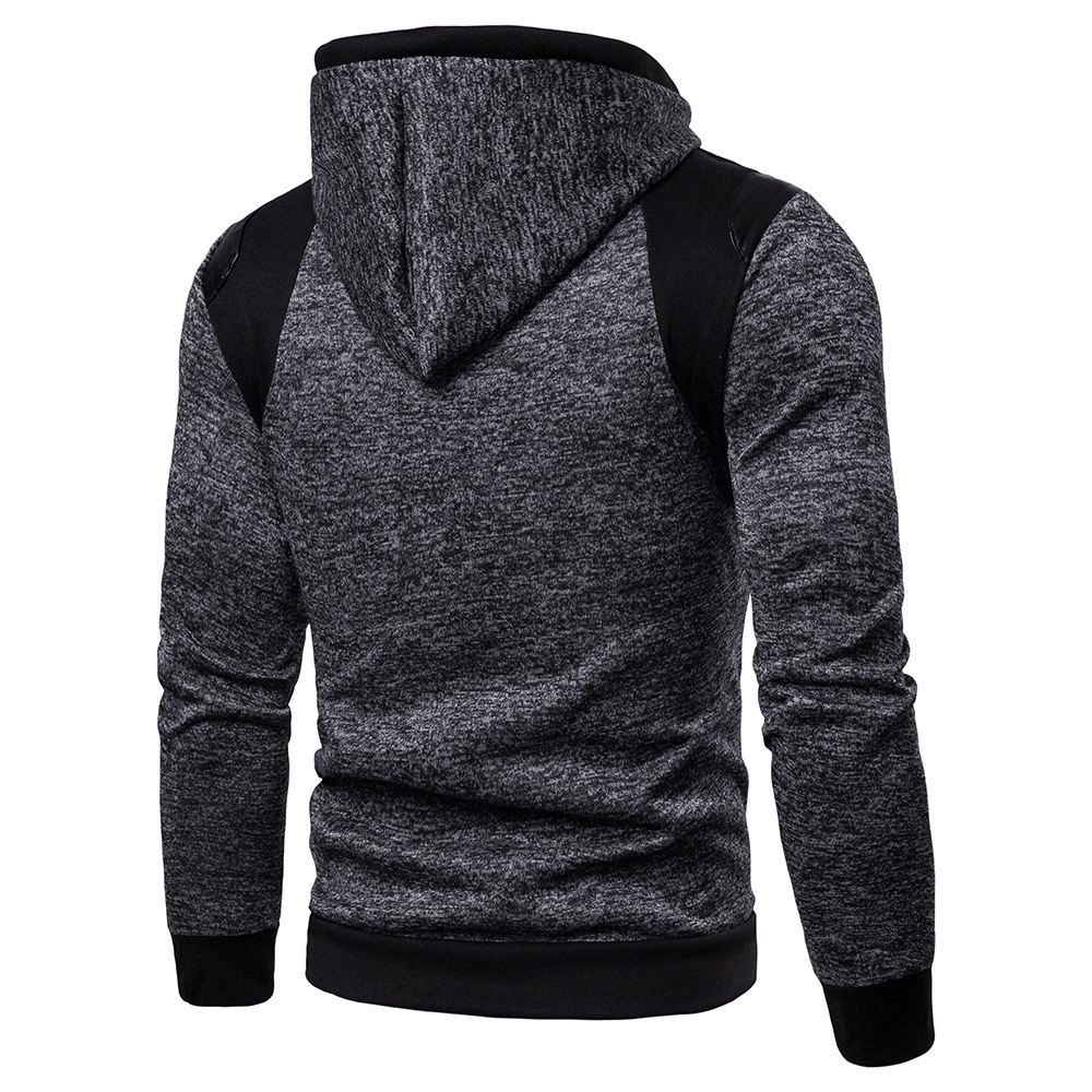 New Style Men'S Sweater Creative Splicing Sleeve Casual Hooded Men'S Sweater