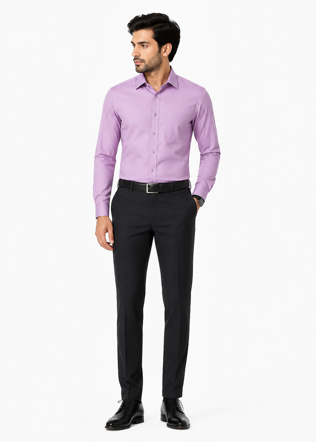 cotton Formal Shirt in Violet