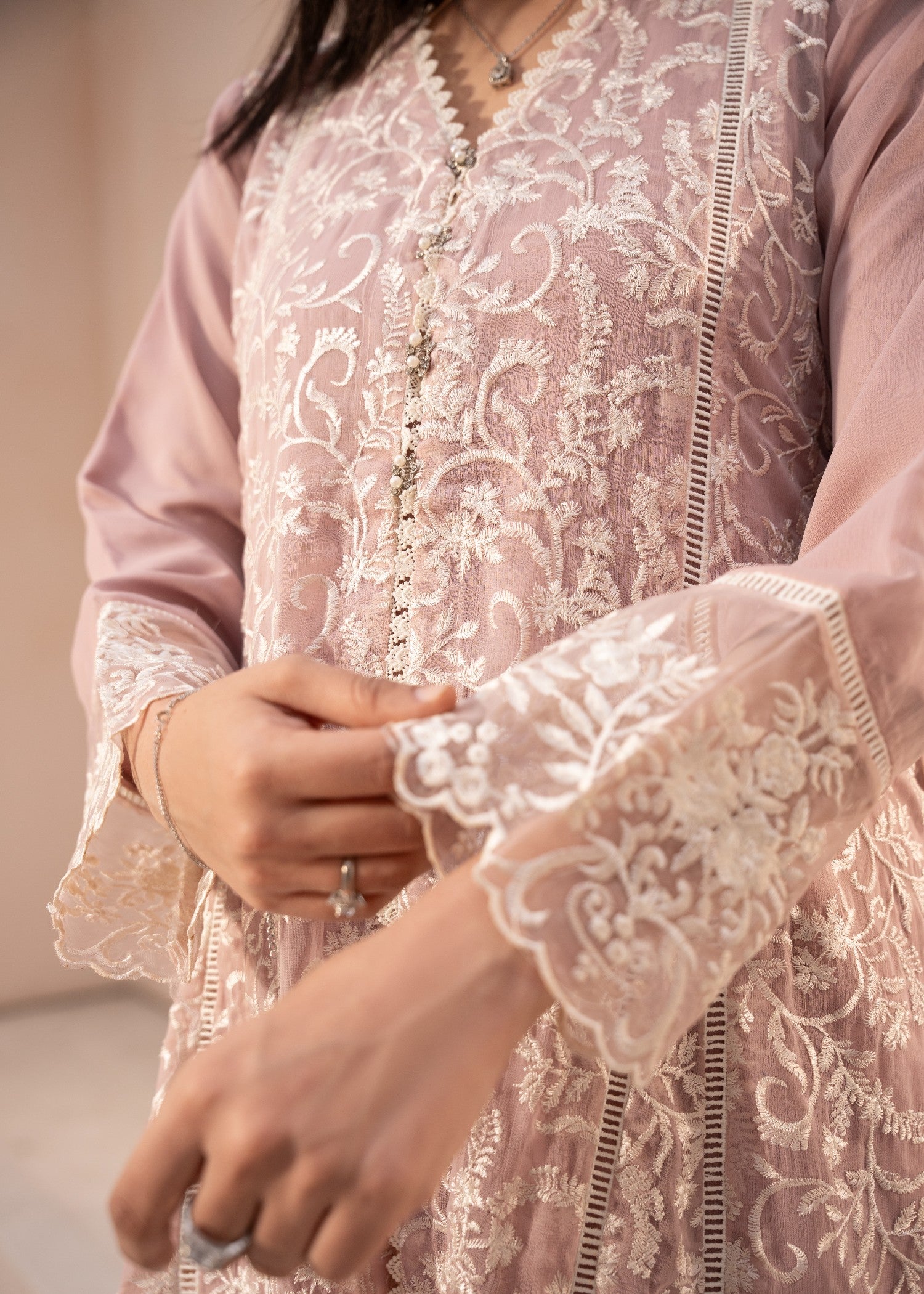 chiffon Gown in Lilac