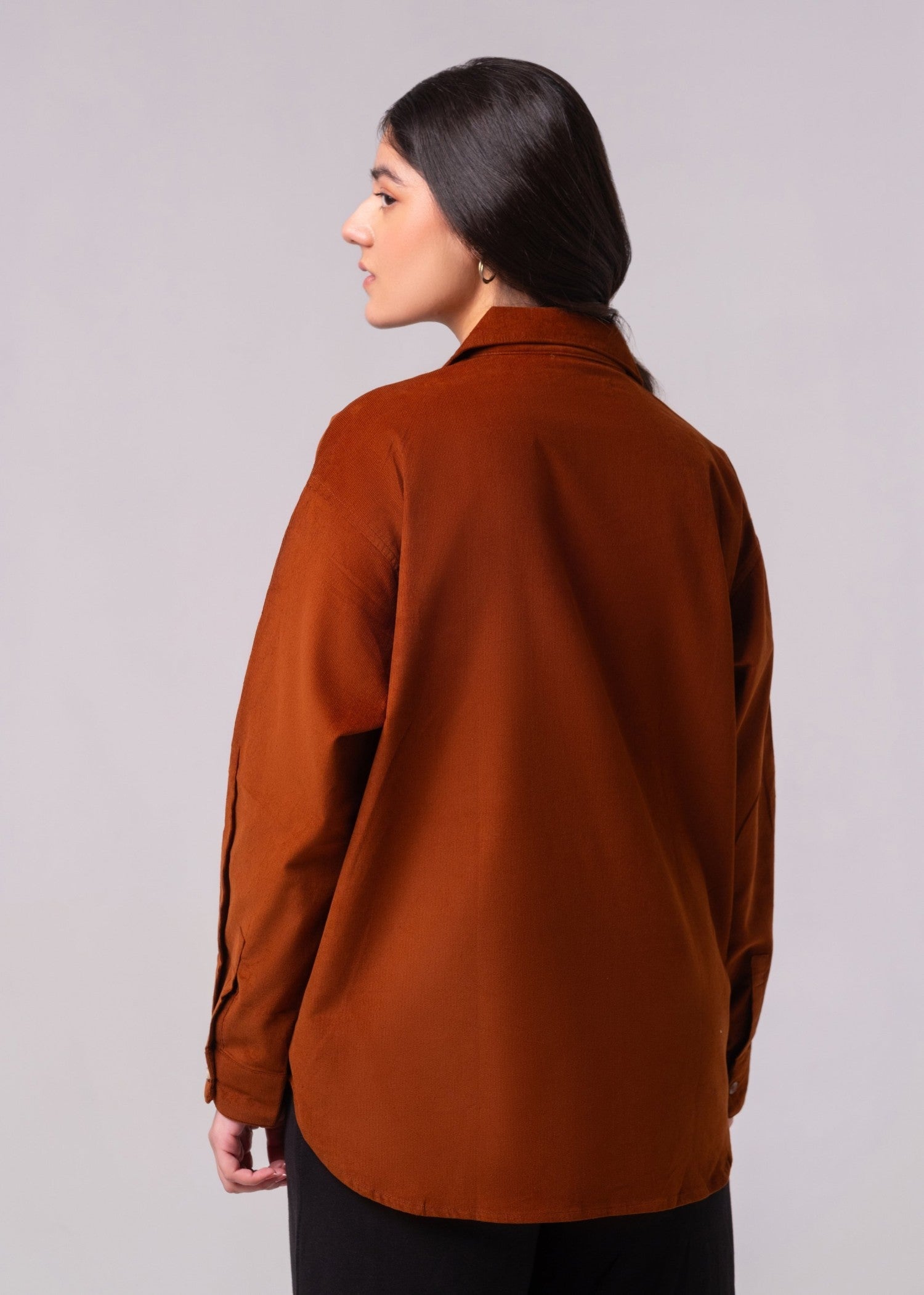 corduroy Top in Brown