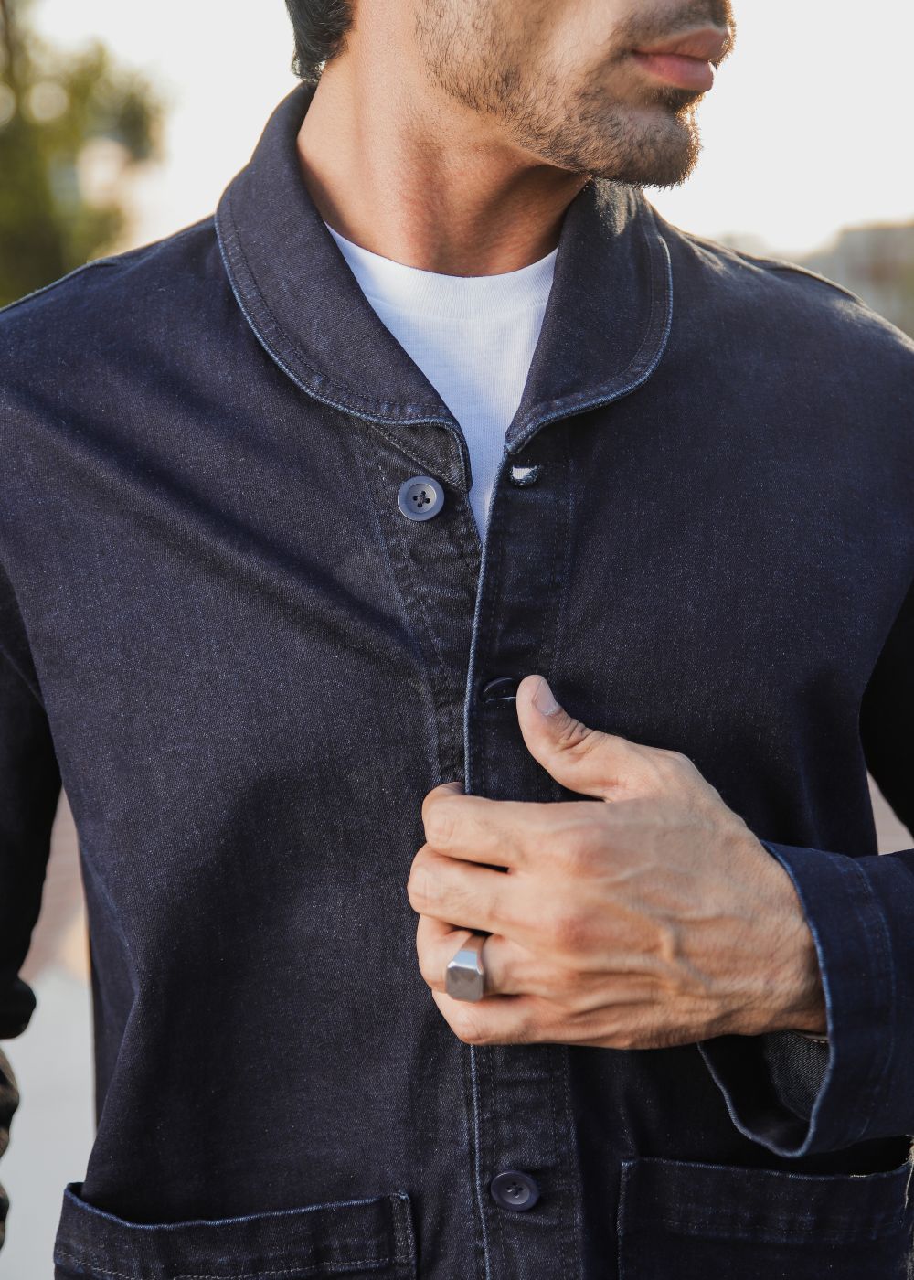 denim Jacket in Dark blue