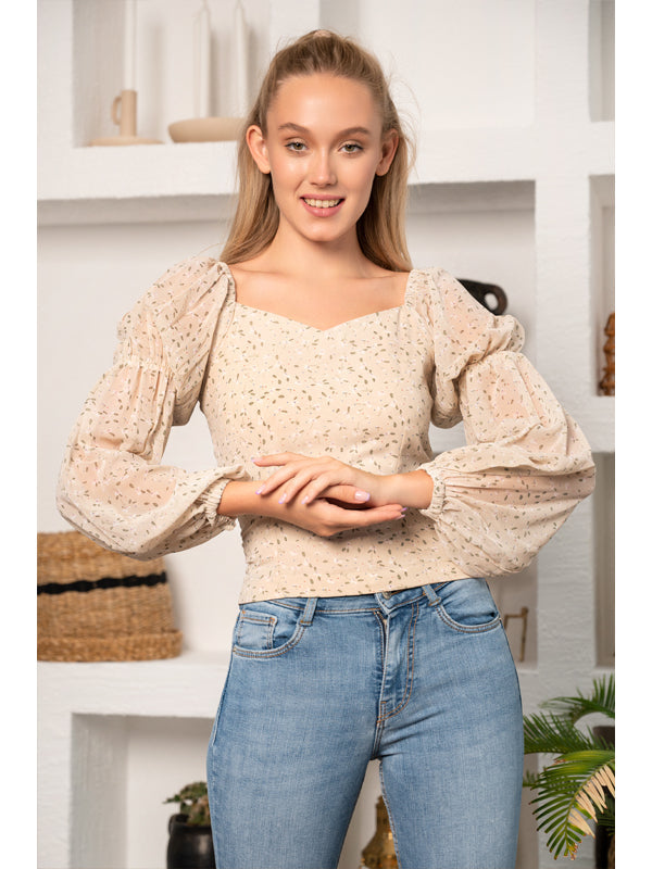 chiffon Top in Off-white