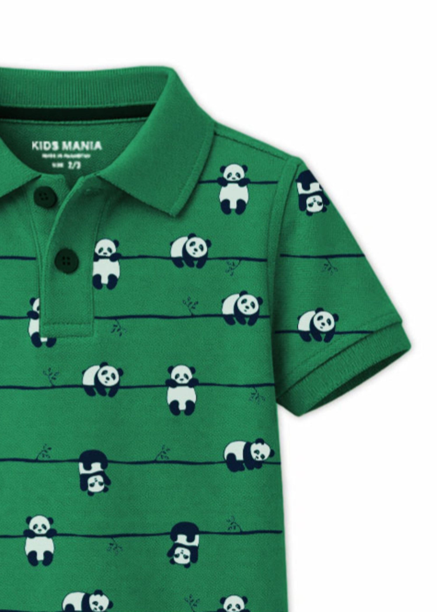 cotton Polo Shirt in Emerald green
