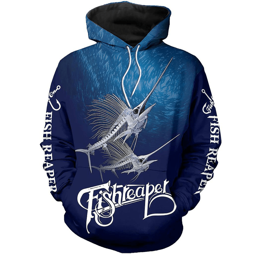 Fishing Enthusiasts Hoodie Digital Printing Outdoor Sports Loose Hoodie with Hood
