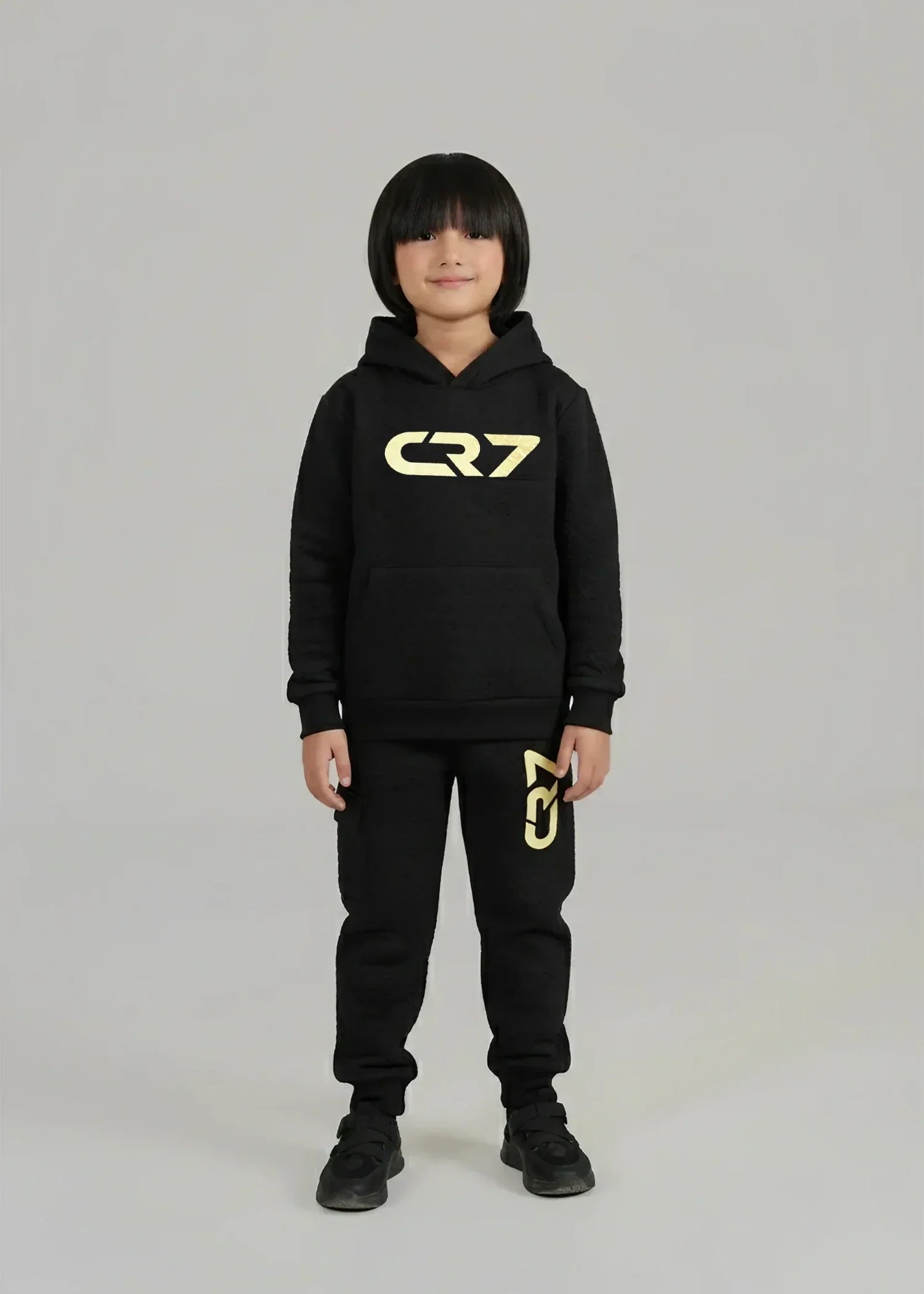 fleece Tracksuit in Black