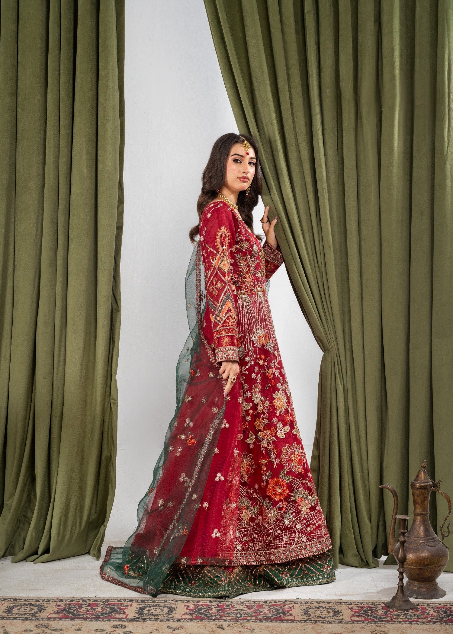 net Maxi in Maroon