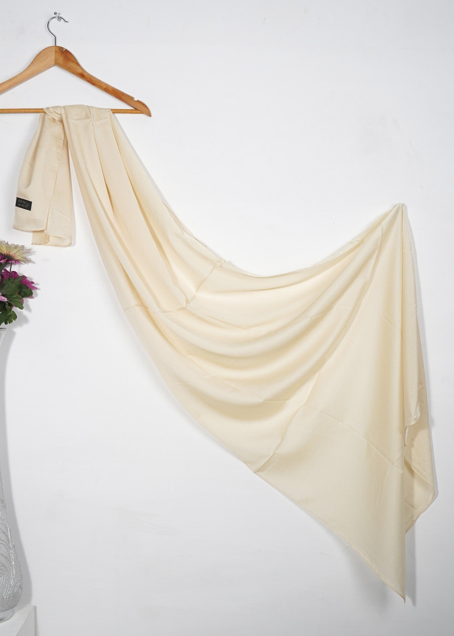 silk Hijab in Cream