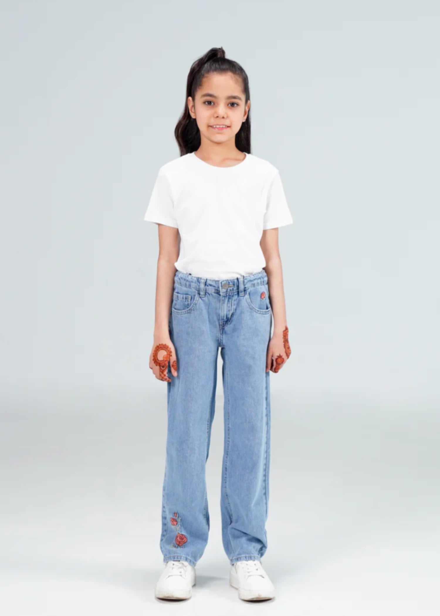 stretch denim Jeans in Light blue
