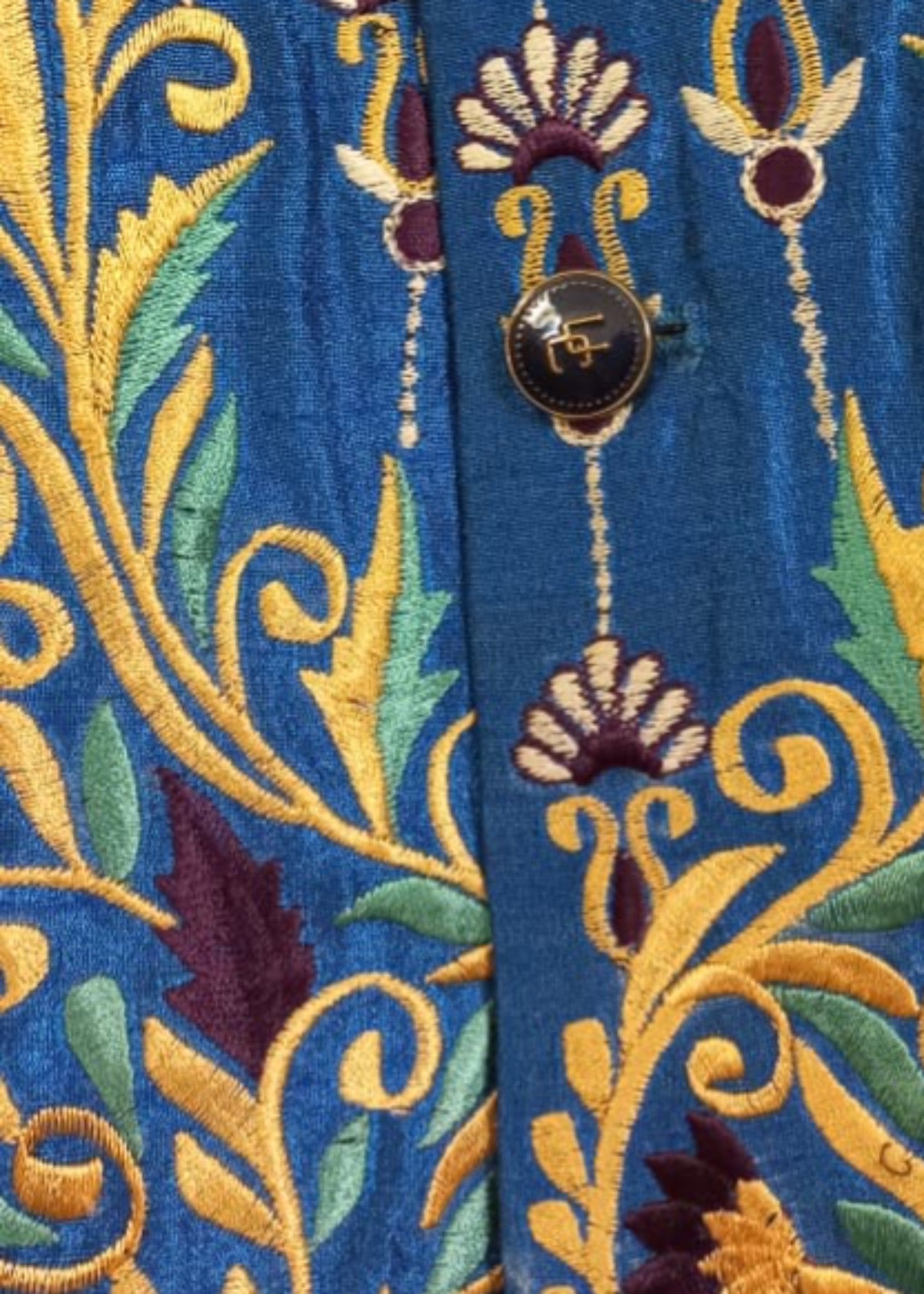 silk Waistcoat in Blue