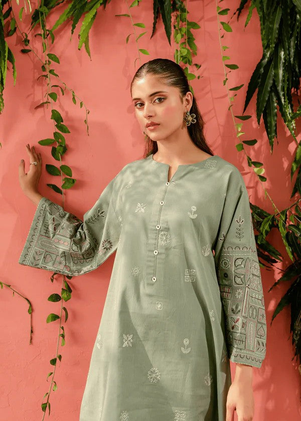 dhanak Co Ord Sets in Pastel green