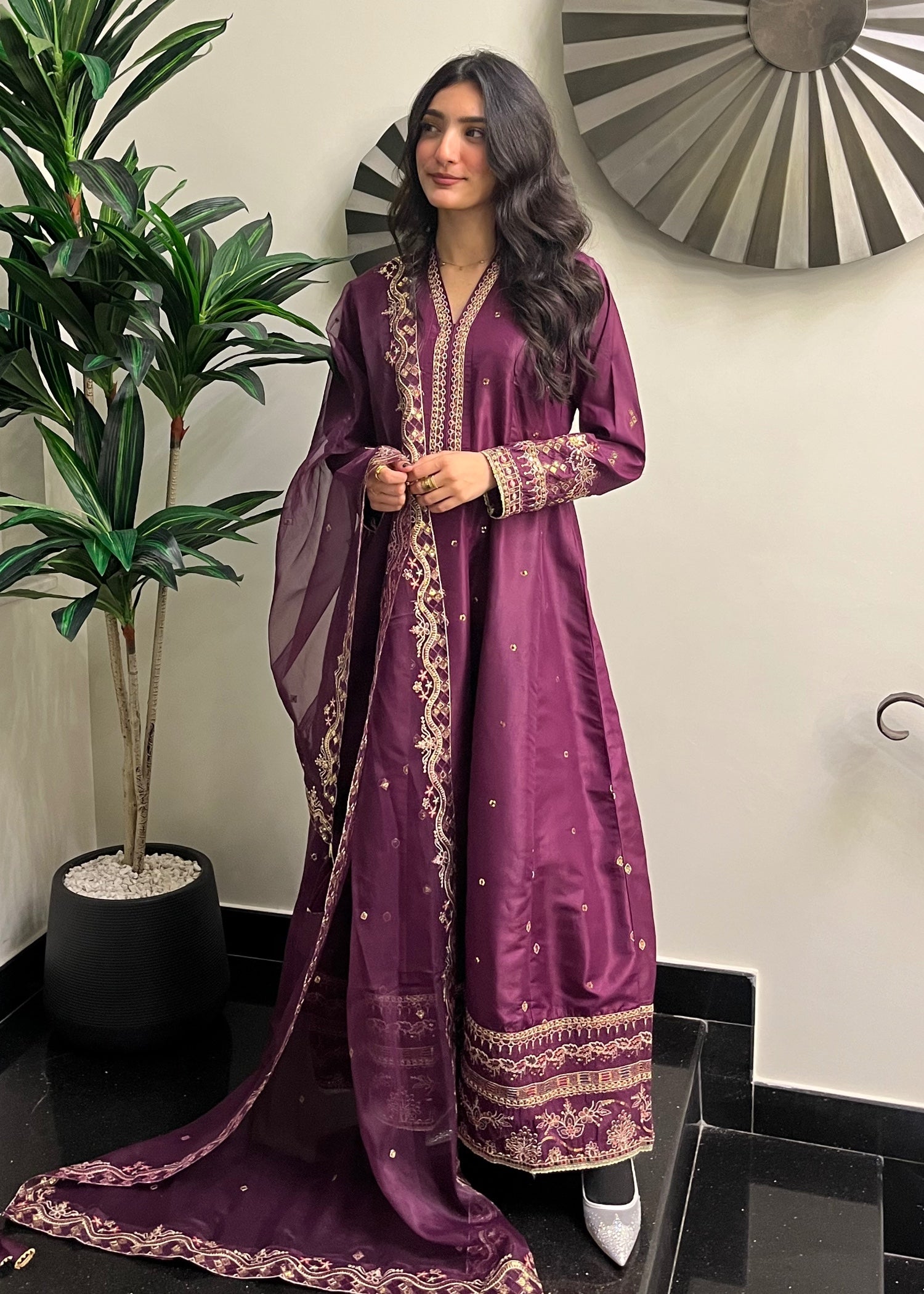 silk Maxi in Plum purple