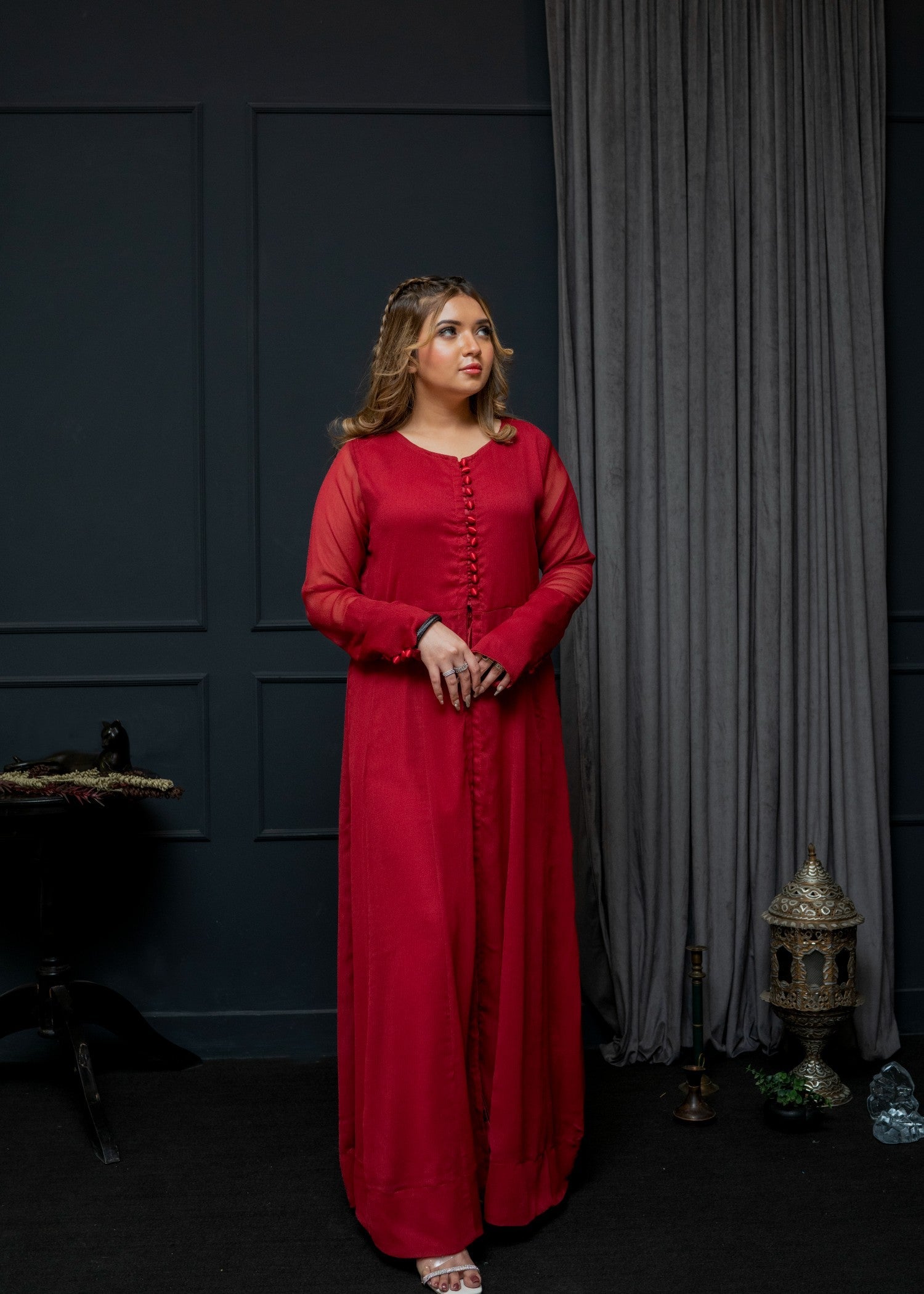 chiffon Maxi in Crimson