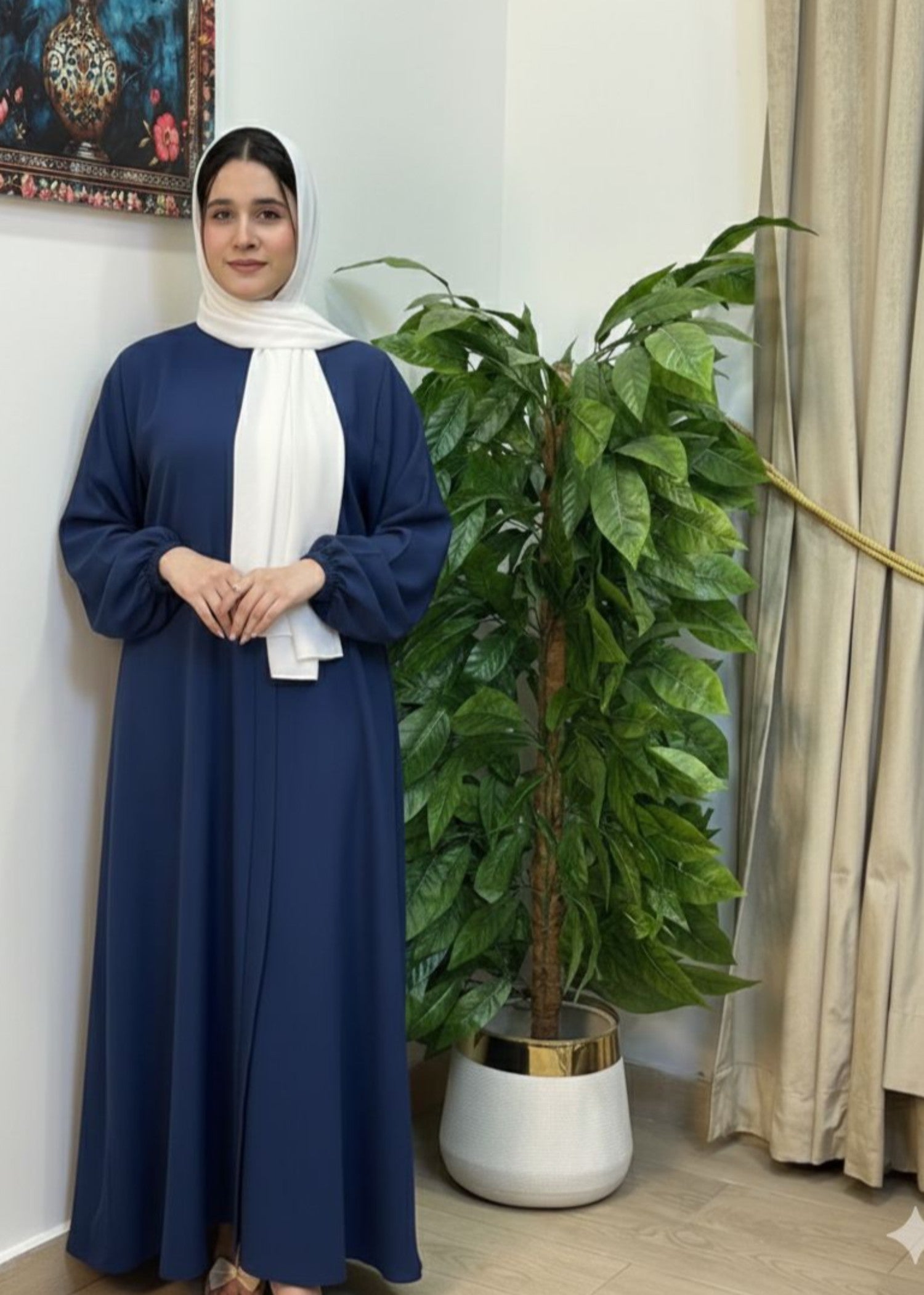 nidha Abaya in Navy blue