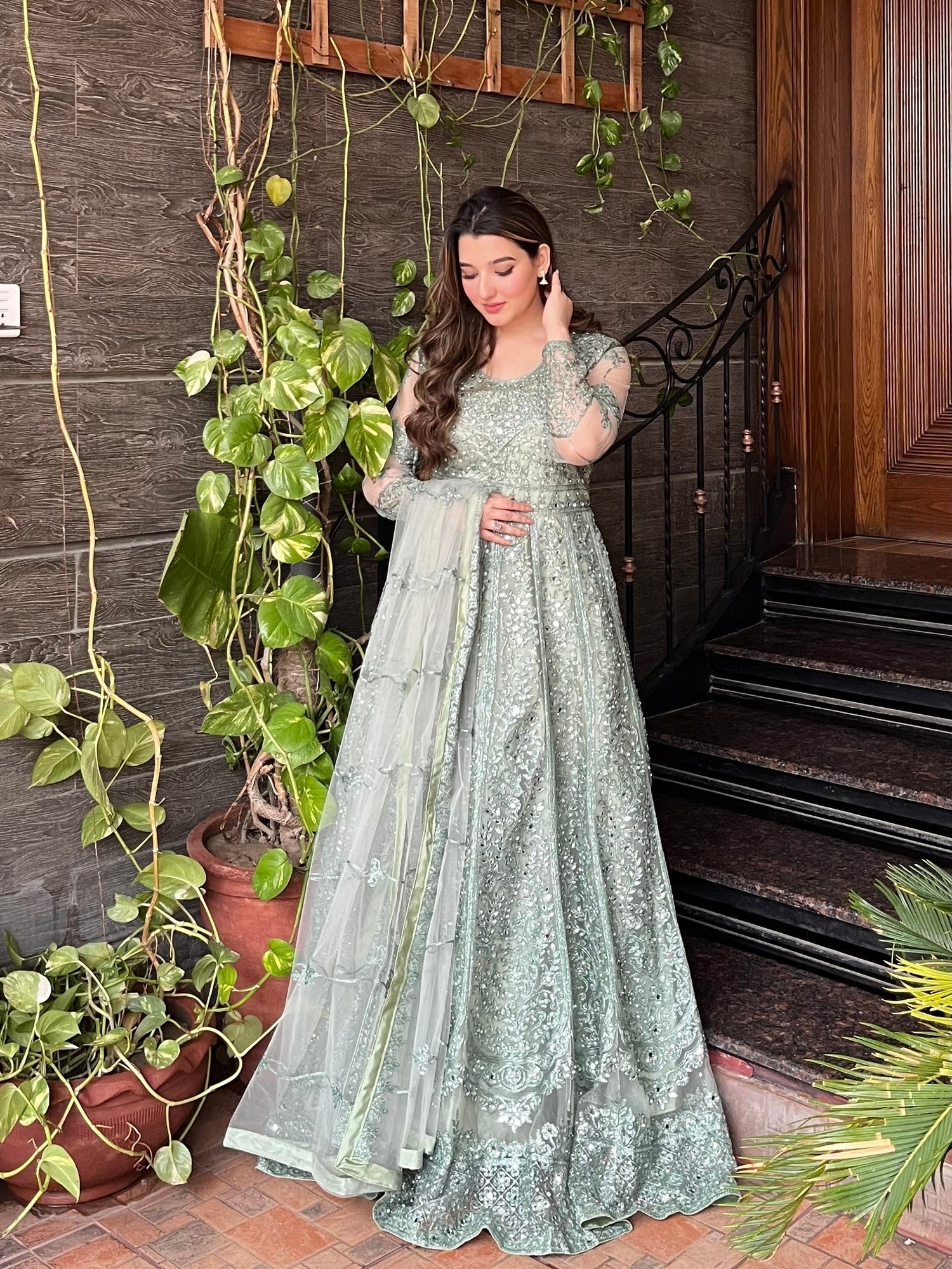 net Maxi in Mint green