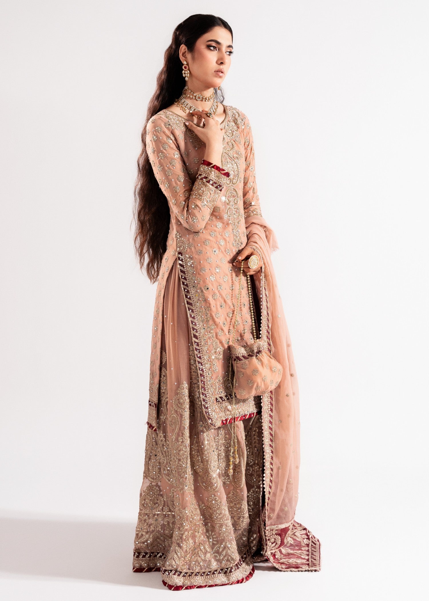 chiffon Sharara in Pink