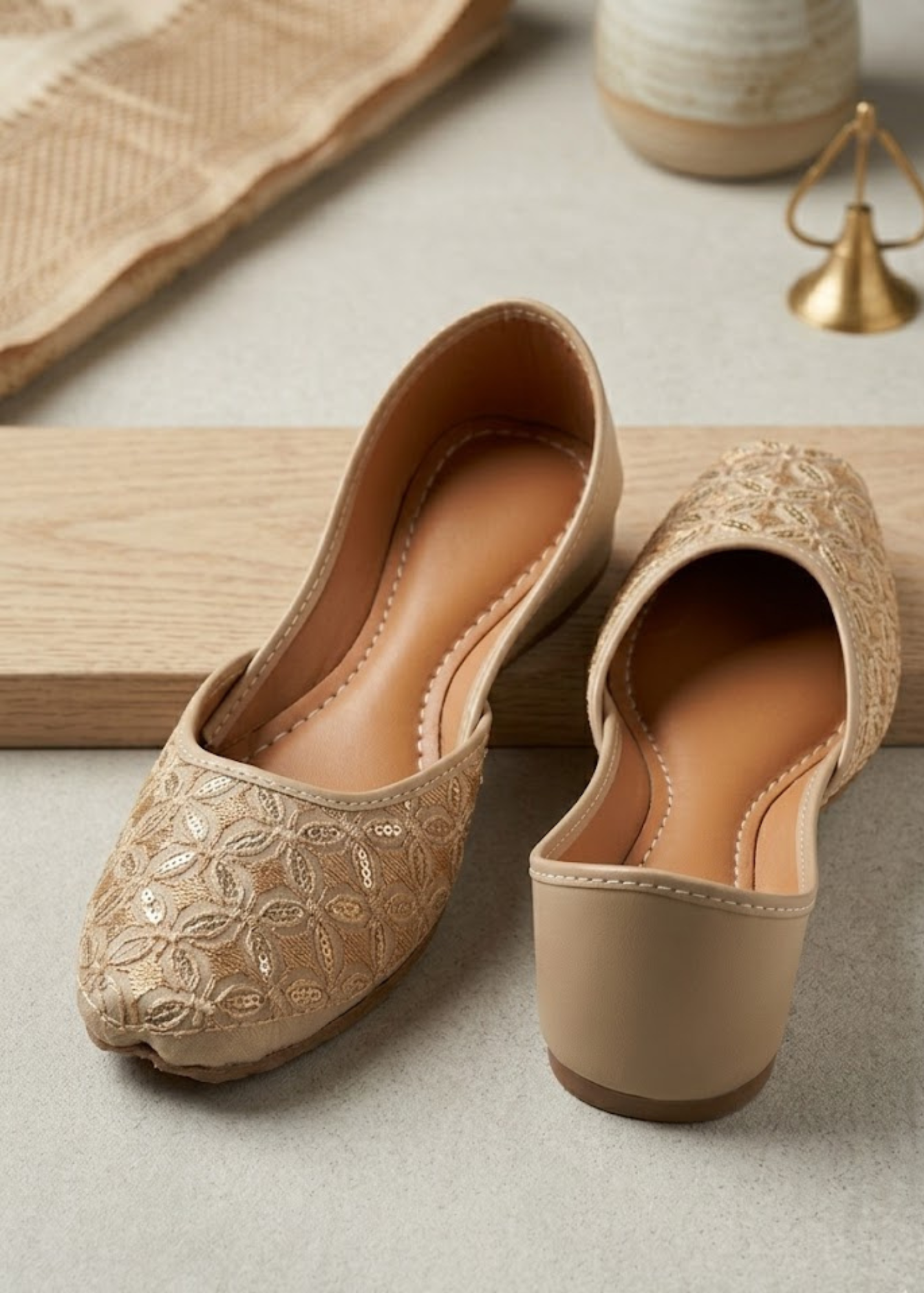 Khussa in Beige by - High Quality Women Khussa HTB1598