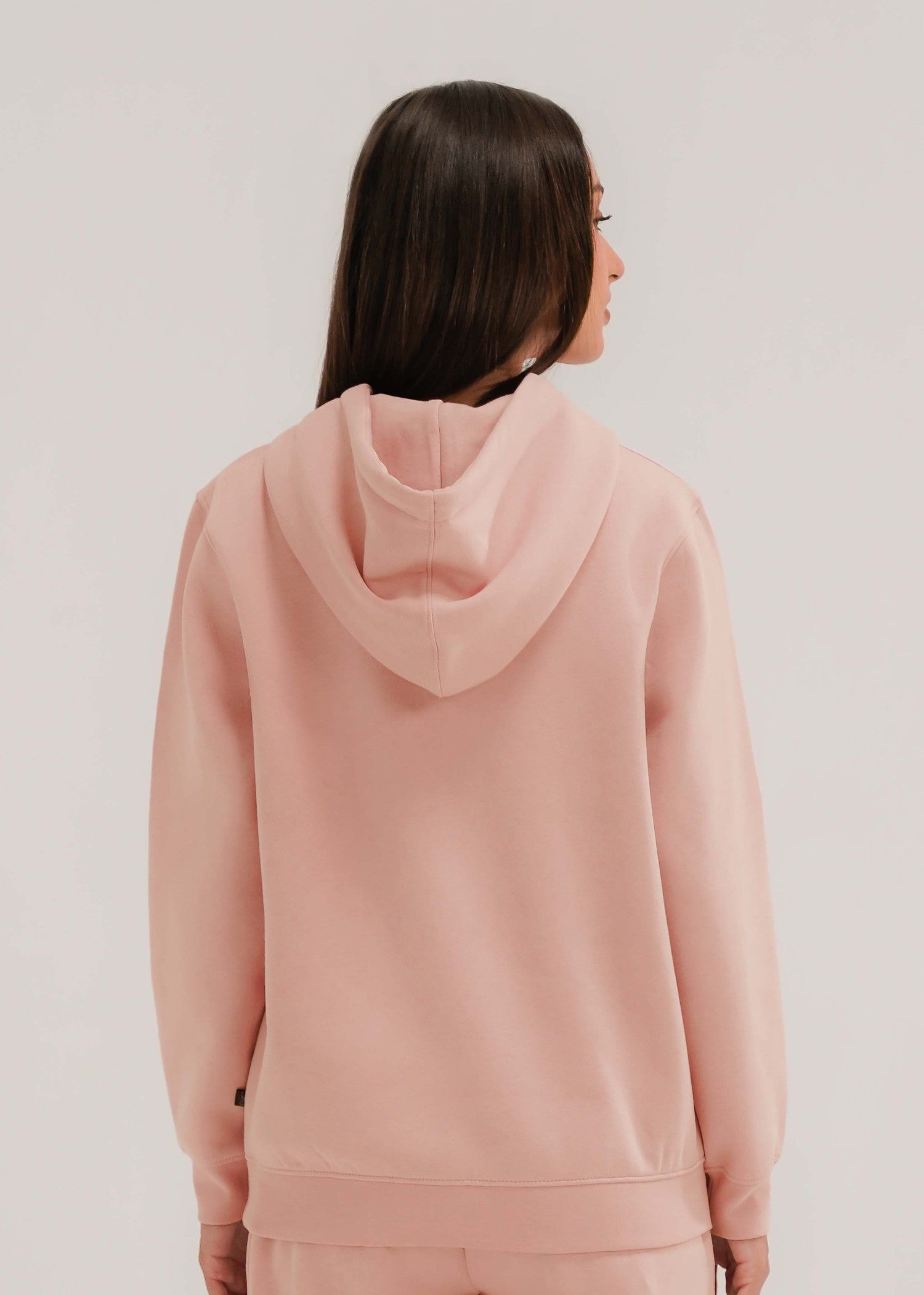 fleece Hoodie in Pale pink