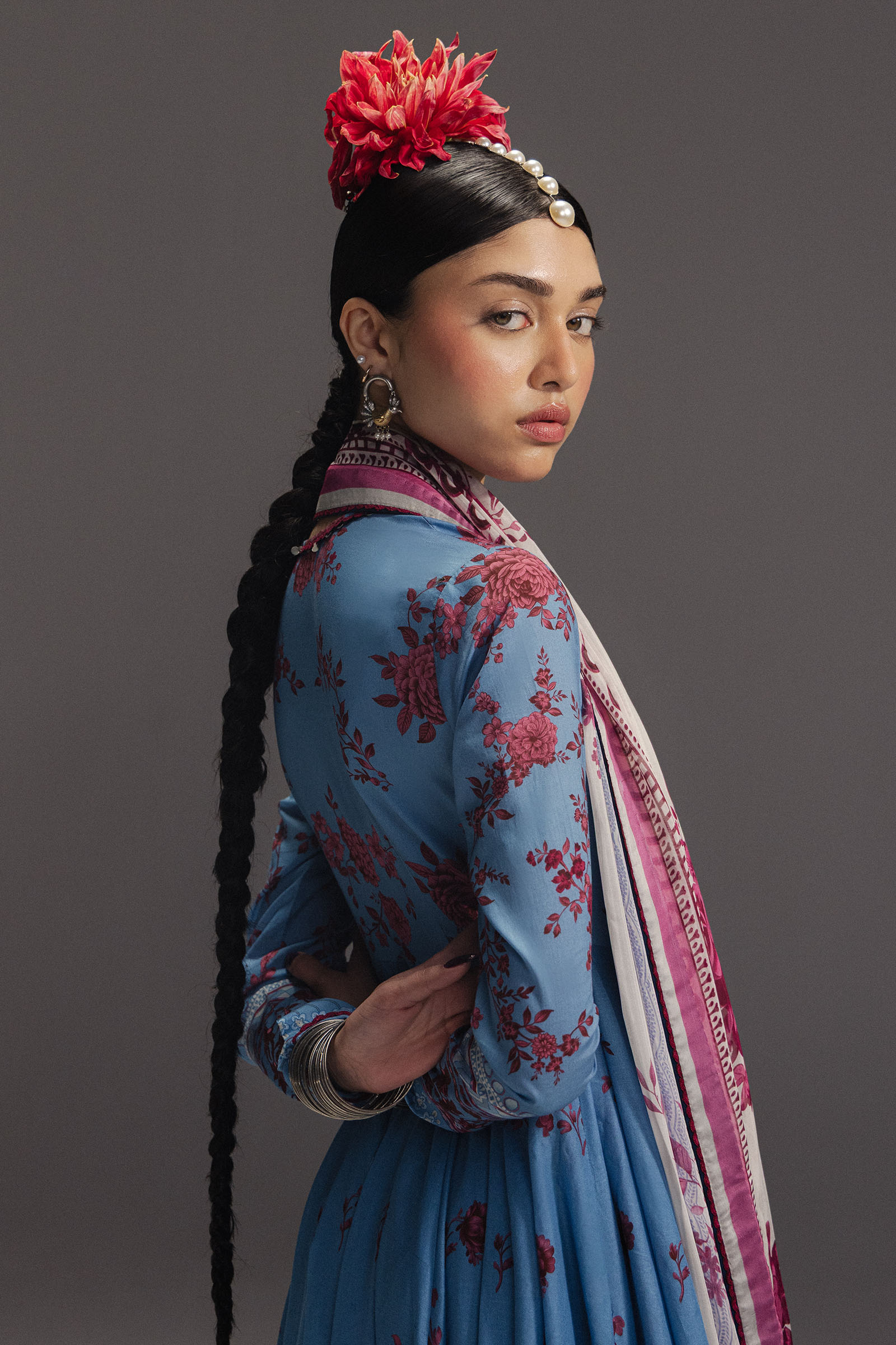 Anarkali Festive Luxury Lawn – Falak Ara-D2