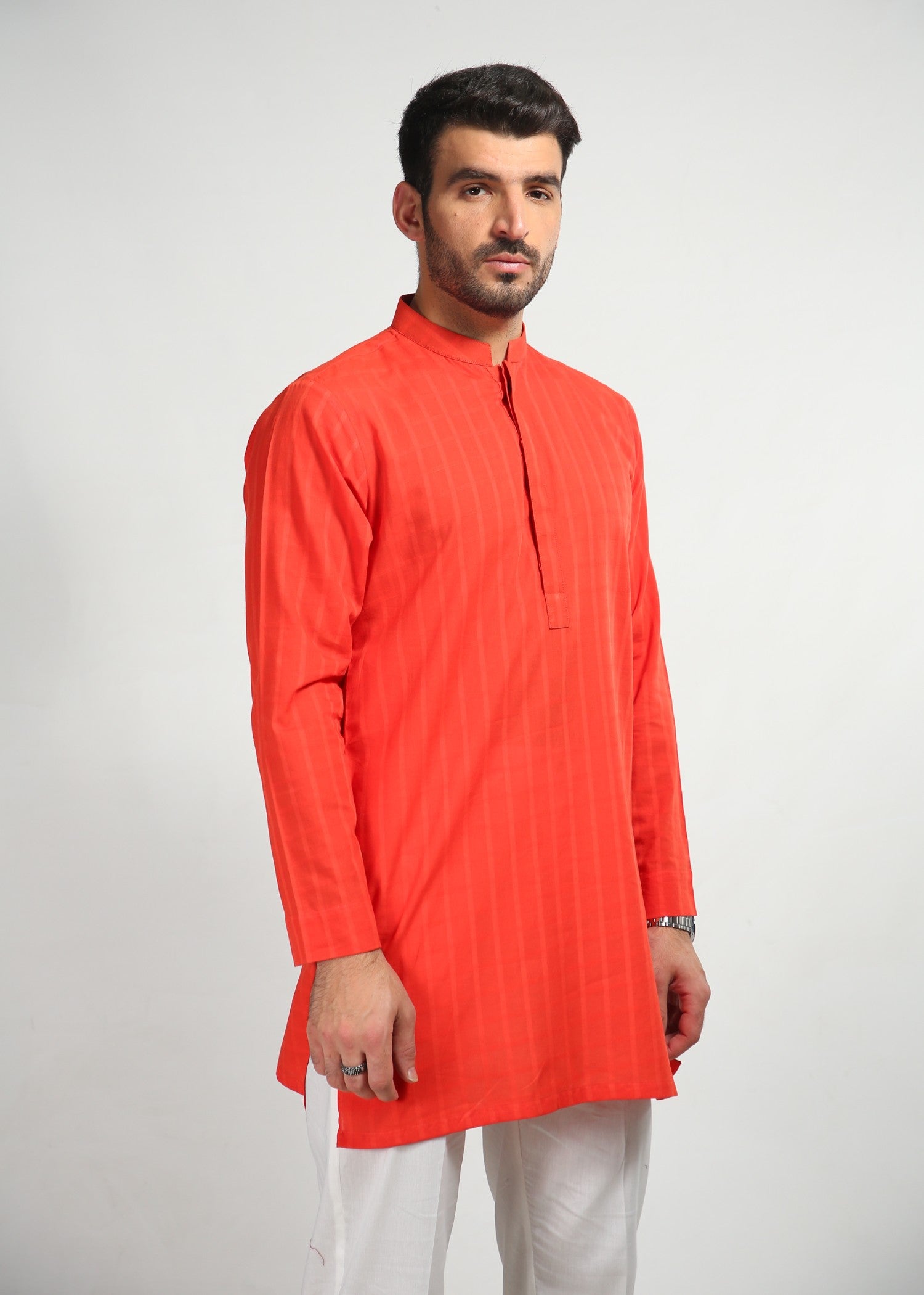 cotton Kurta in Carmine