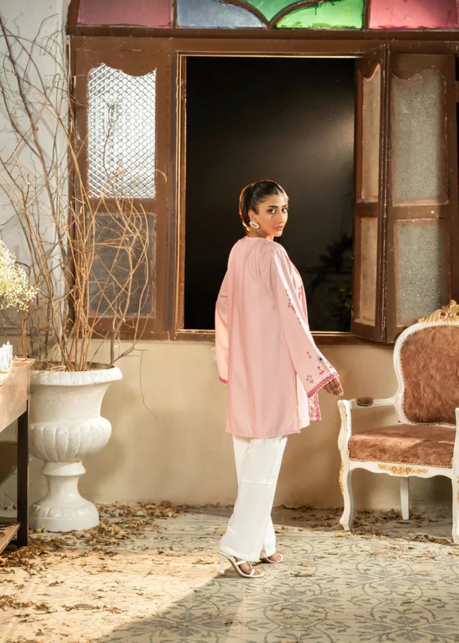 cambric Gown in Pink