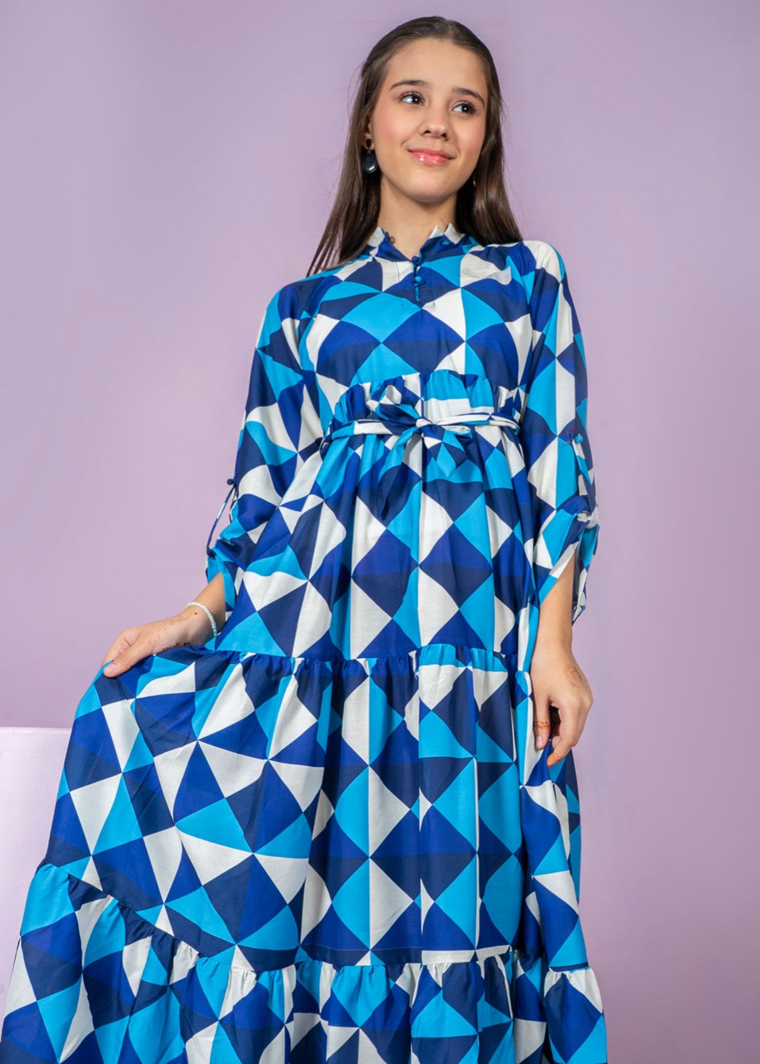 lawn Frock in Blue
