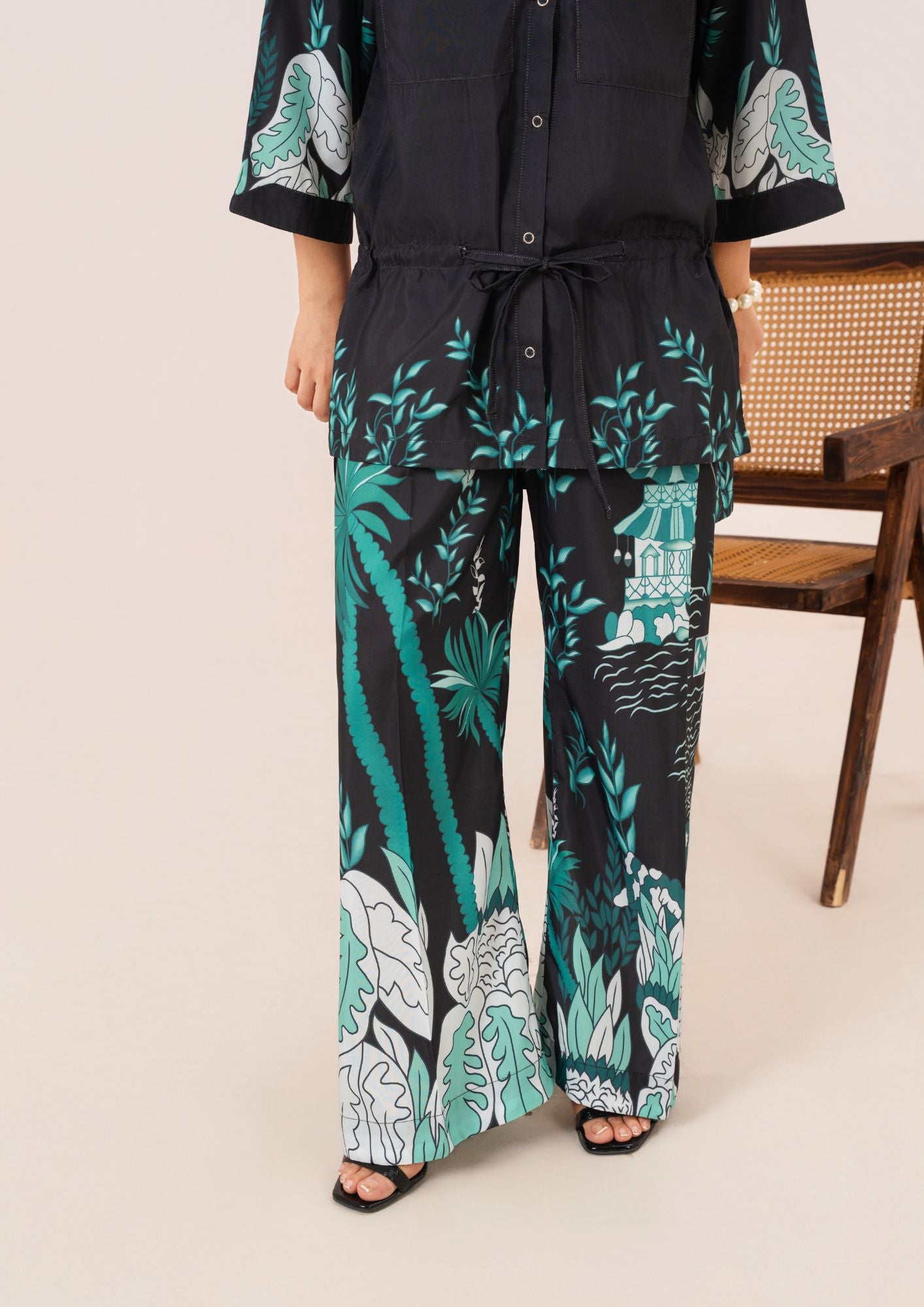 swiss cotton Co ord Sets in Black