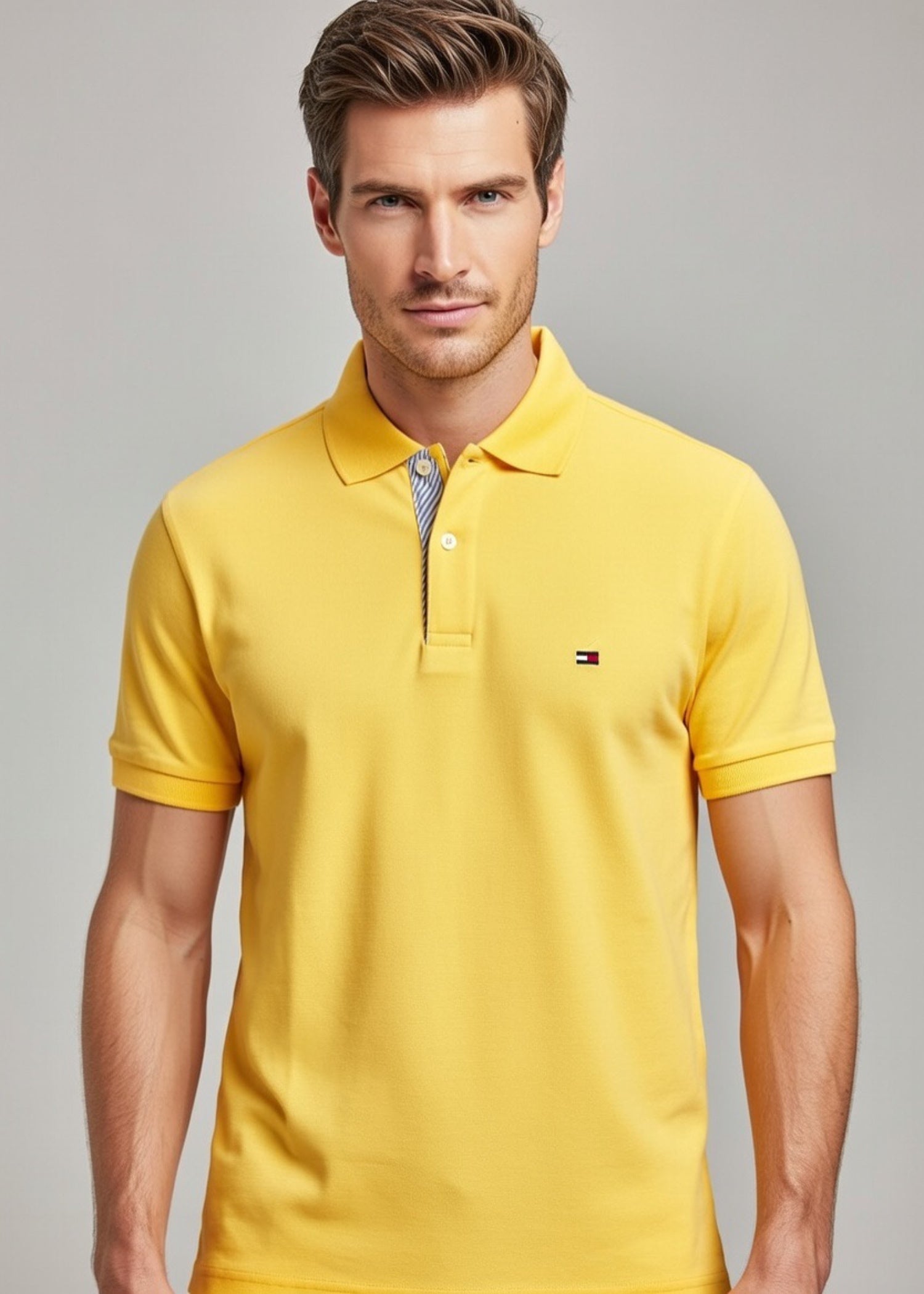 polycotton Polo Shirt in Yellow