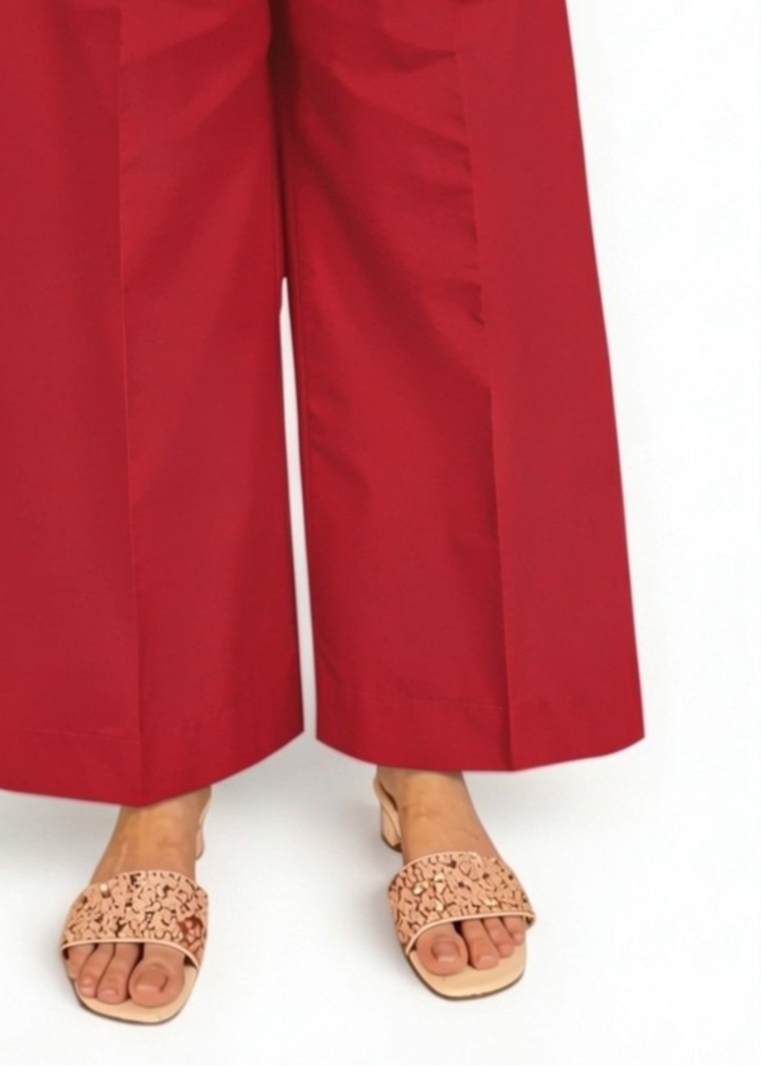cotton Trousers in Red