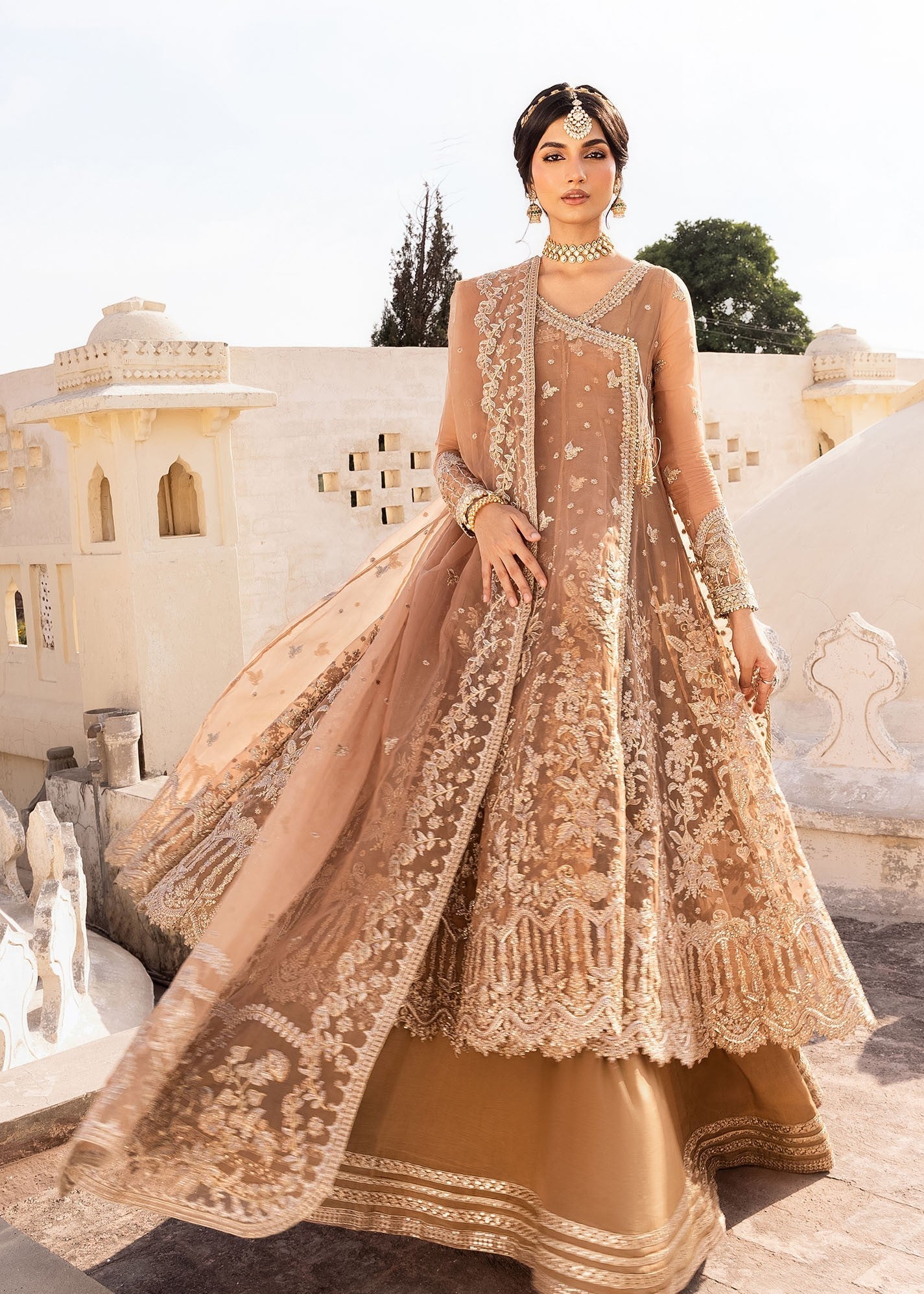 organza Angrakha in Champagne
