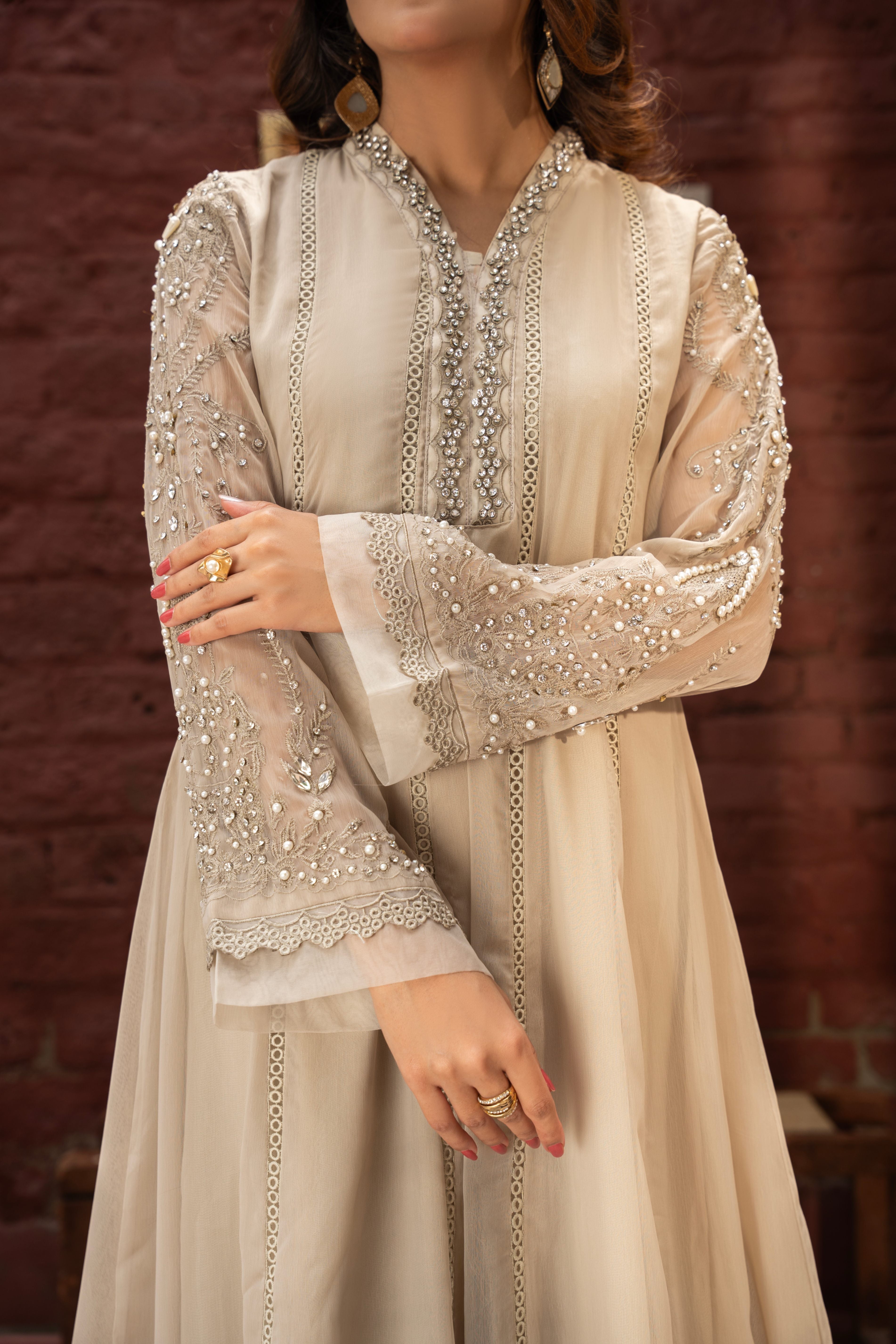 chiffon Maxi in Tan brown