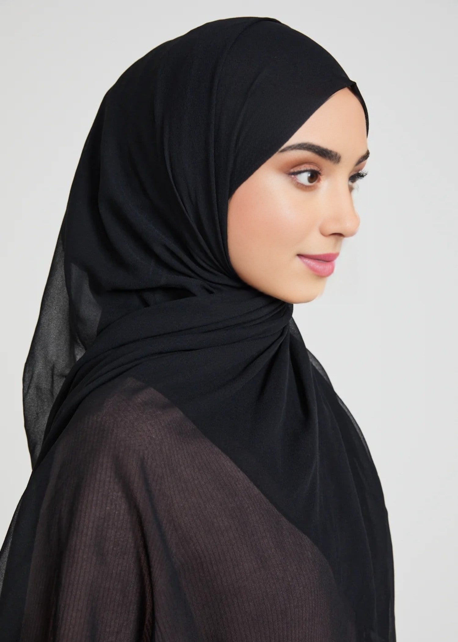 chiffon Hijab in Black