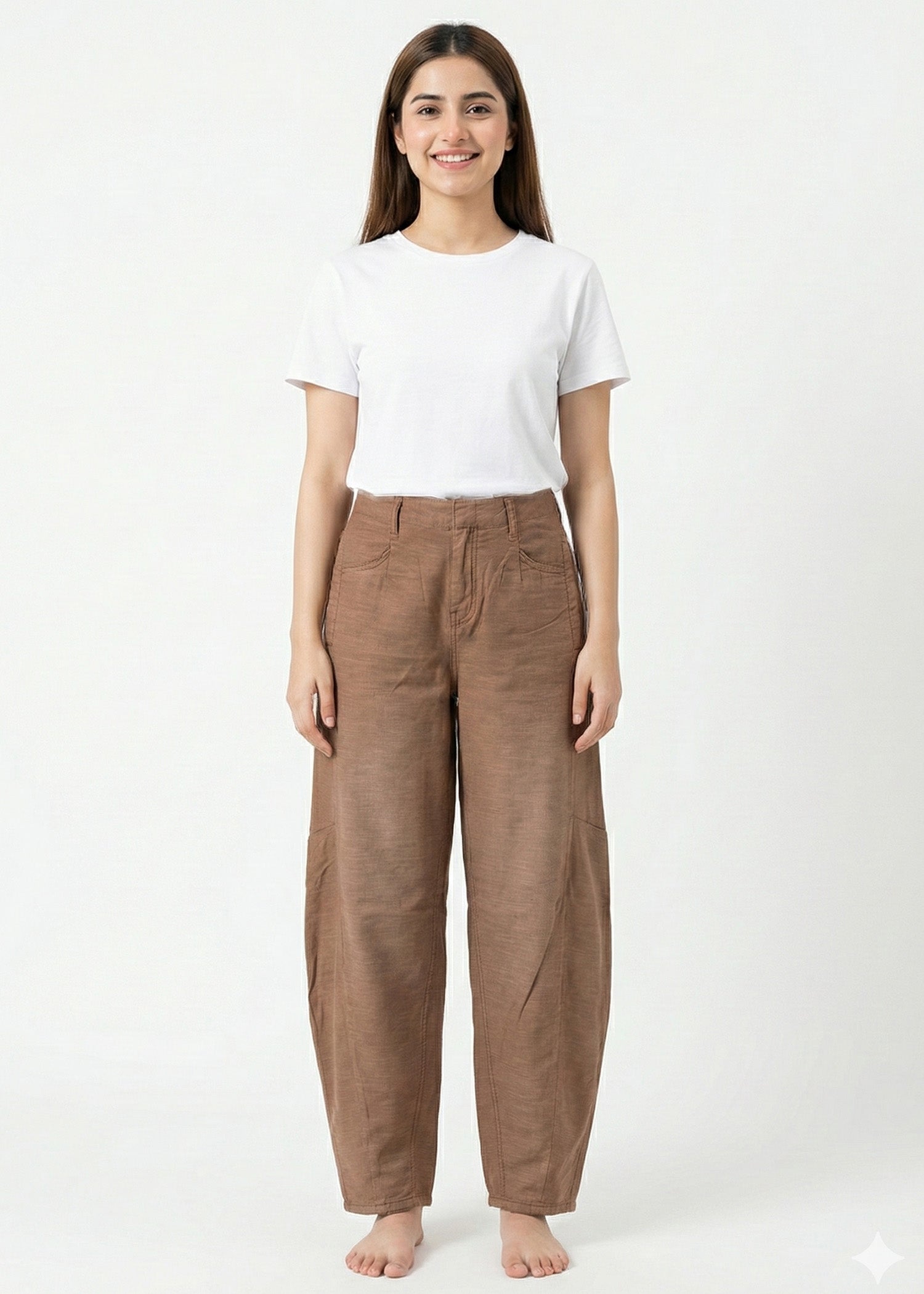 cotton Pants in Brown
