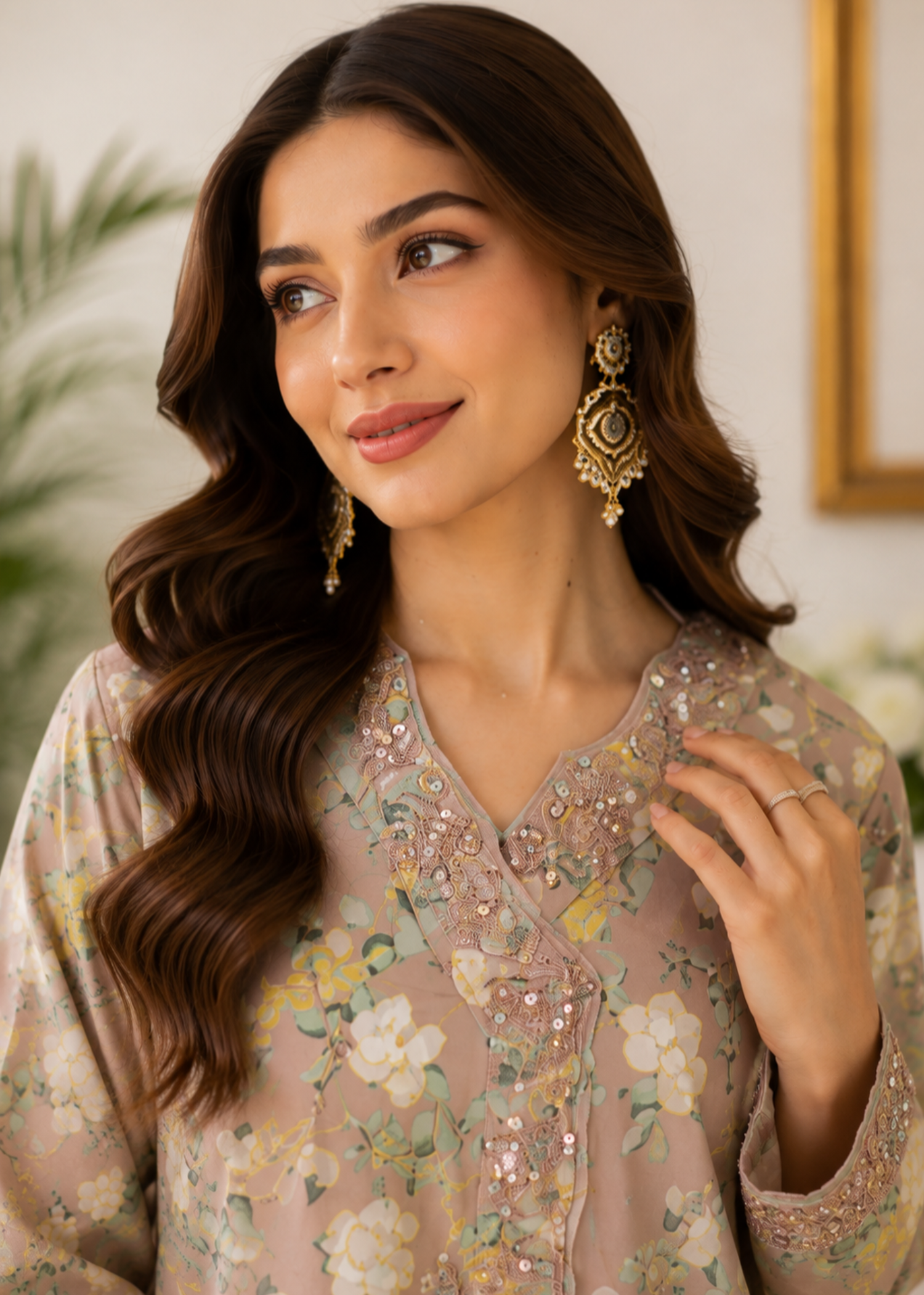 net Angrakha in Camel brown