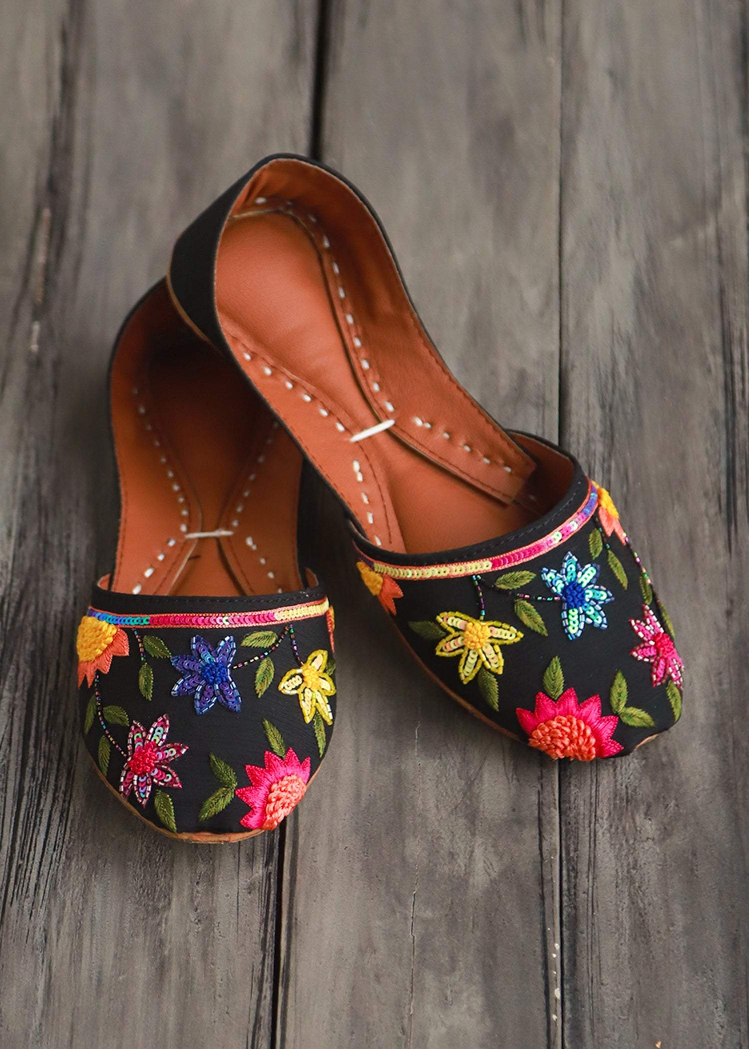 Khussa in Black by - High Quality Women Khussa QKU0045