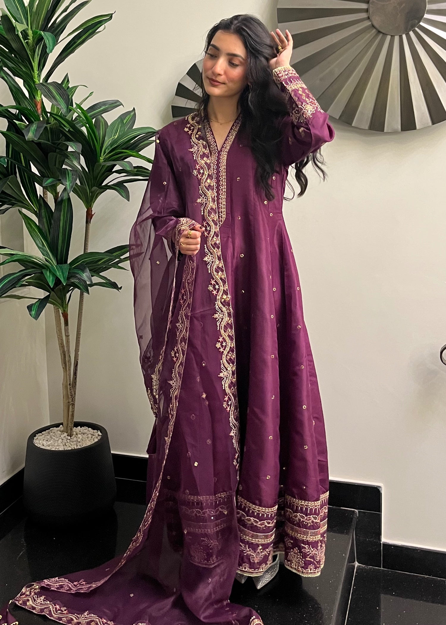silk Maxi in Plum purple