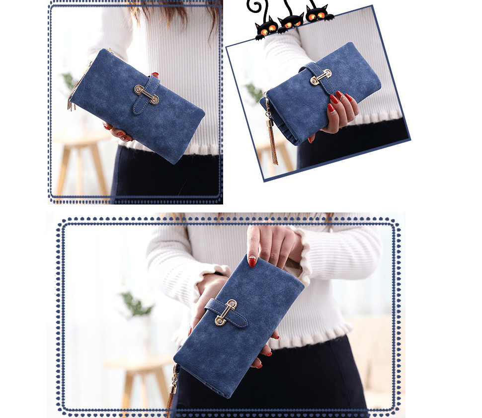 Scrub ladies multi-function coin purse tassel pendant wallet ladies wallet