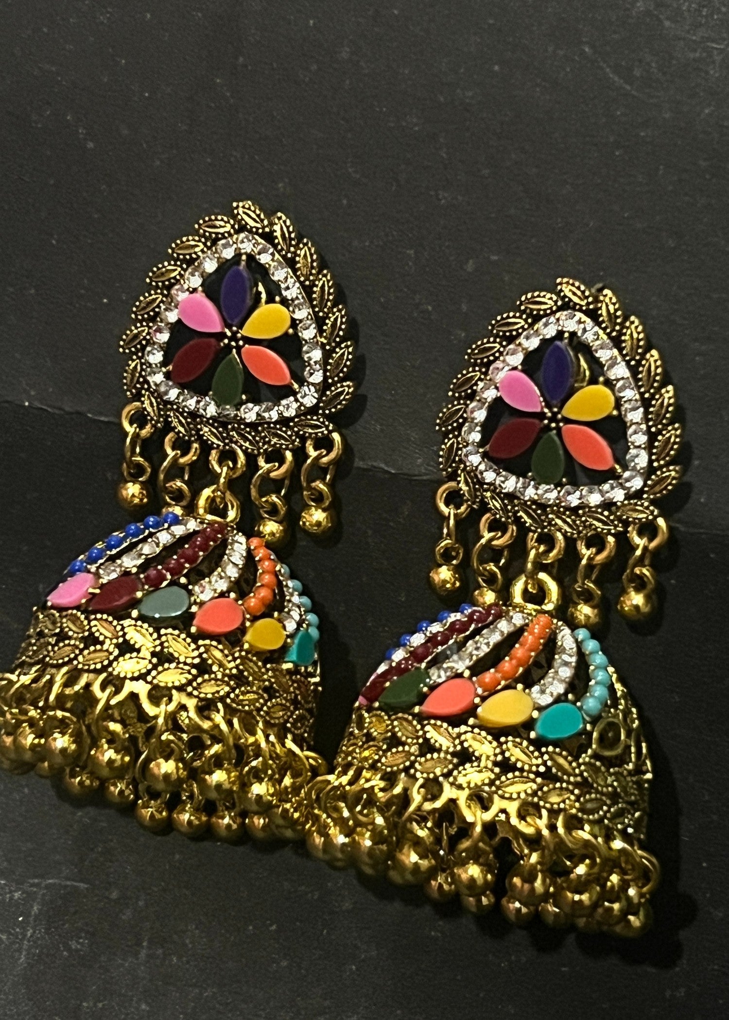 Earrings in Multi, goldenrod Color by - Trendy Women Earrings MVW2510