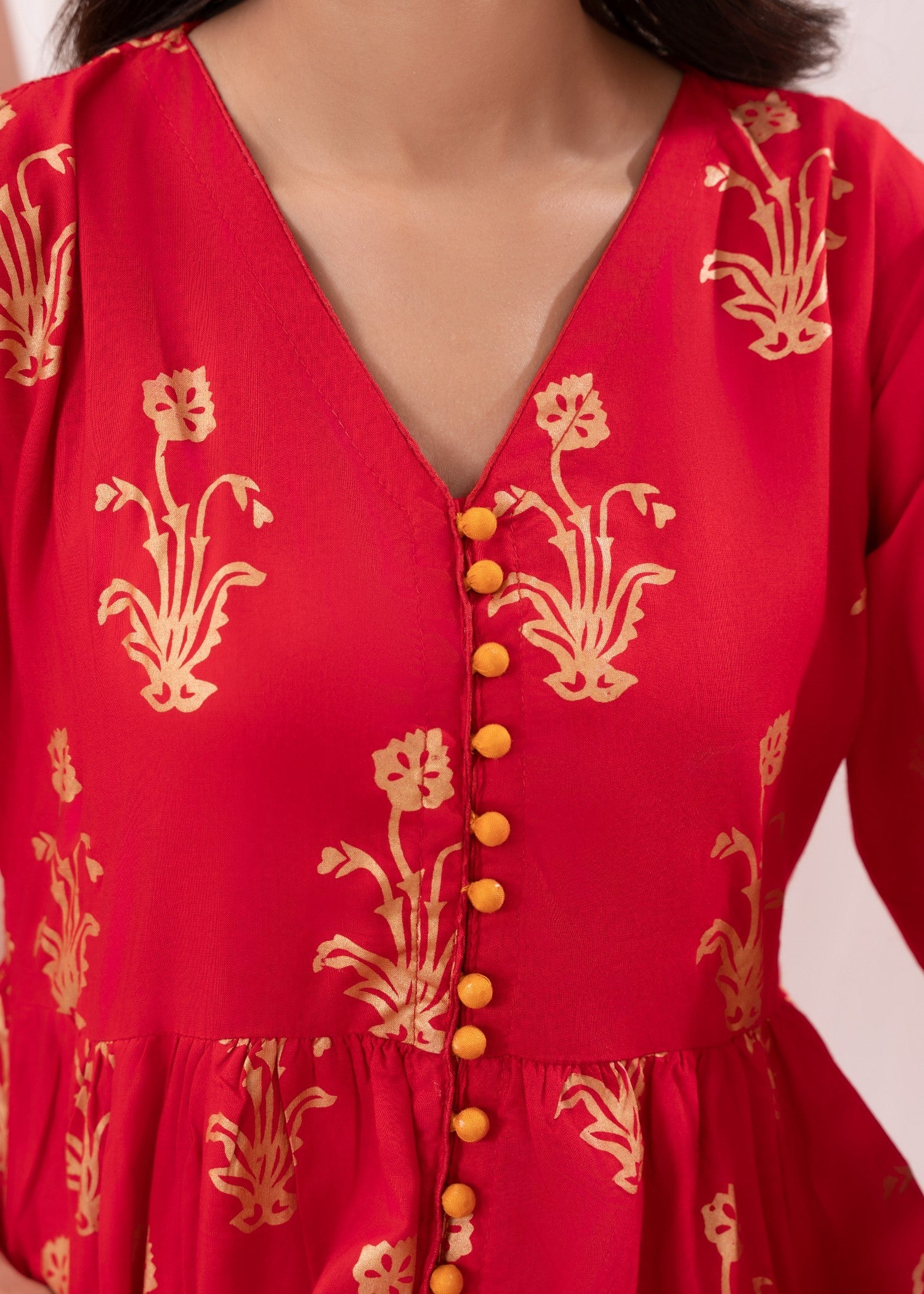 linen Maxi in Red