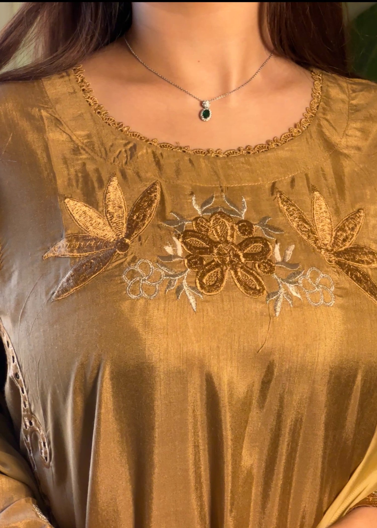 medium silk Kurta Set in Goldenrod