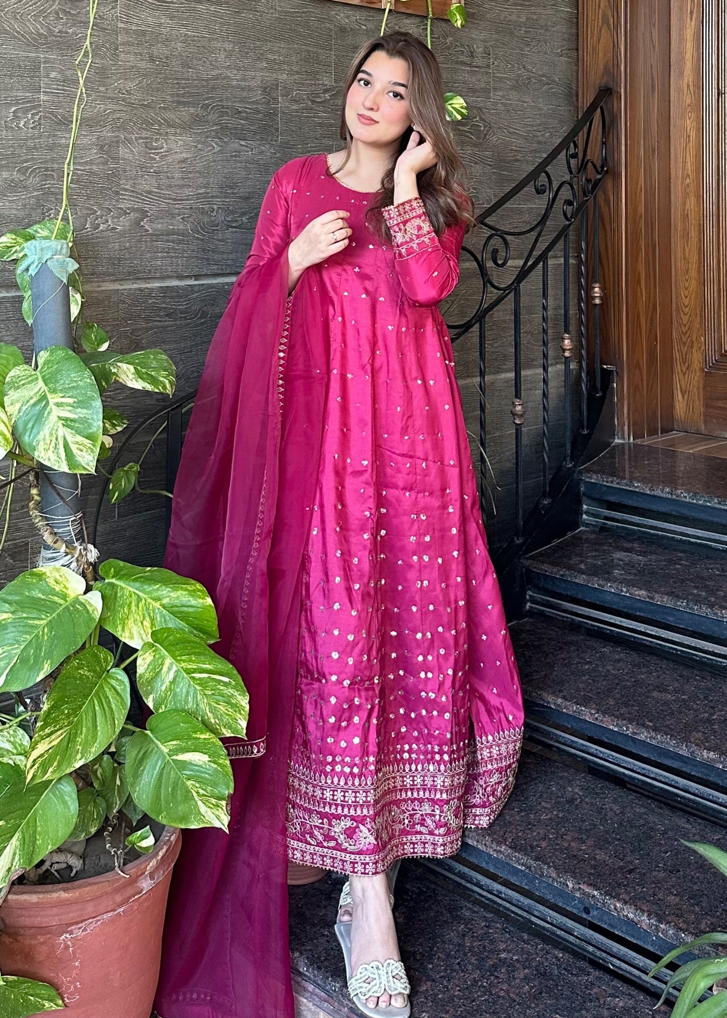silk Maxi in Magenta