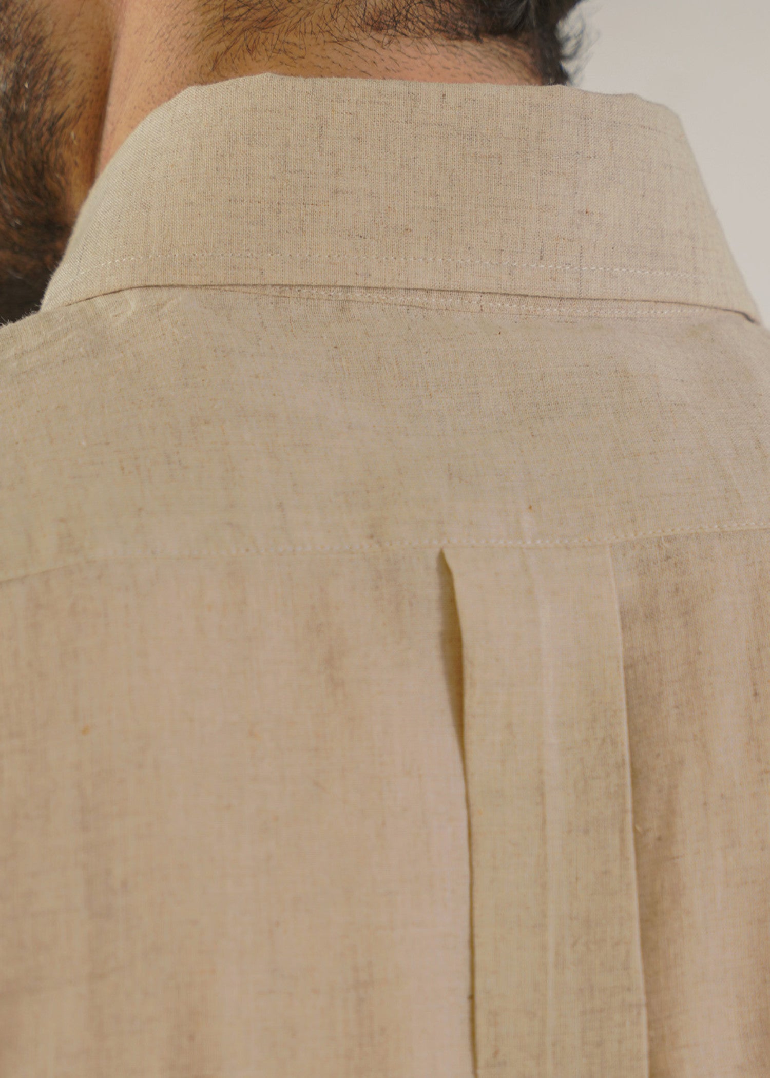 linen Casual Shirt in Vanilla by Lapel by Gem Garments
