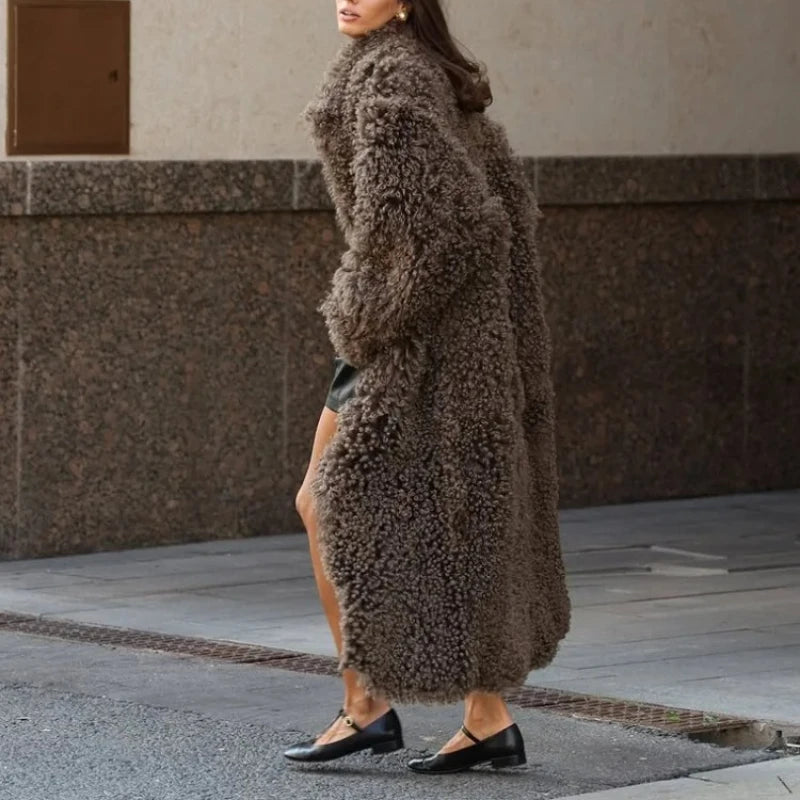 NATURAL LAMB COAT