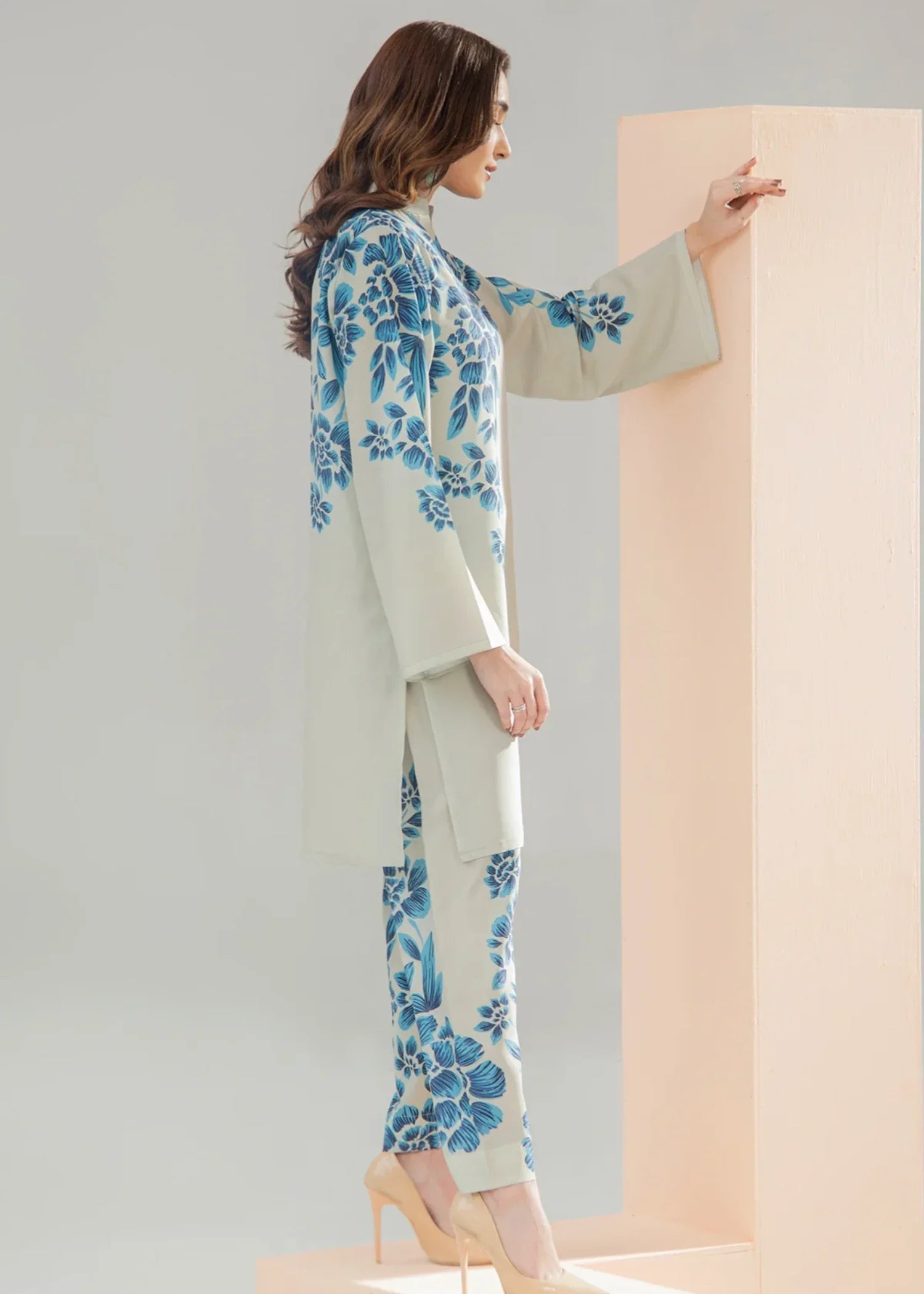 crepe Co ord Sets in Ivory