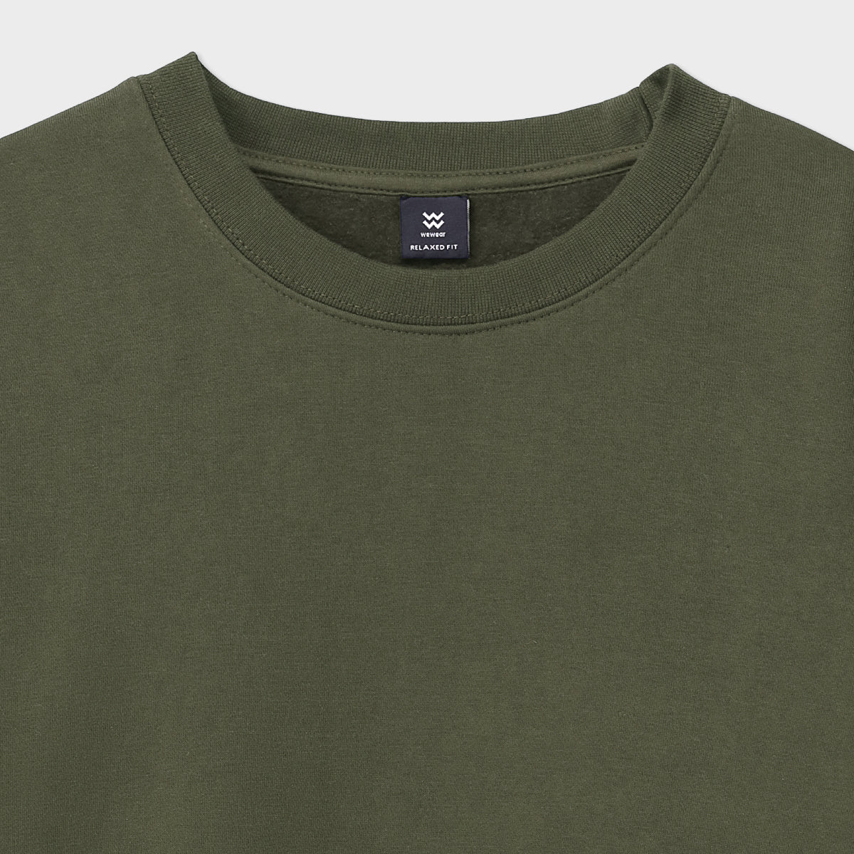 polycotton Sweatshirt in Olive green