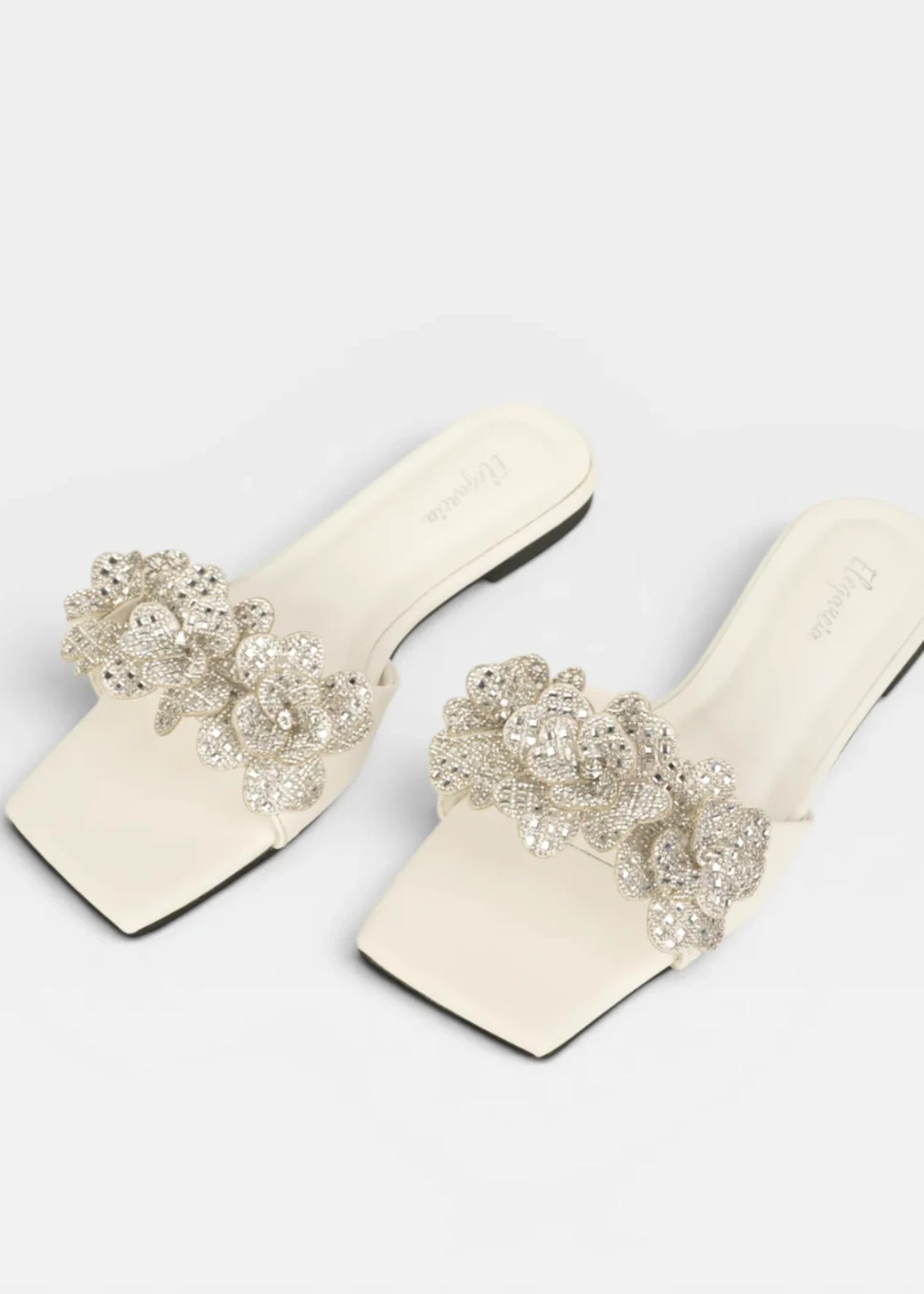 Slides in White by - High Quality Women Slides NKN0000
