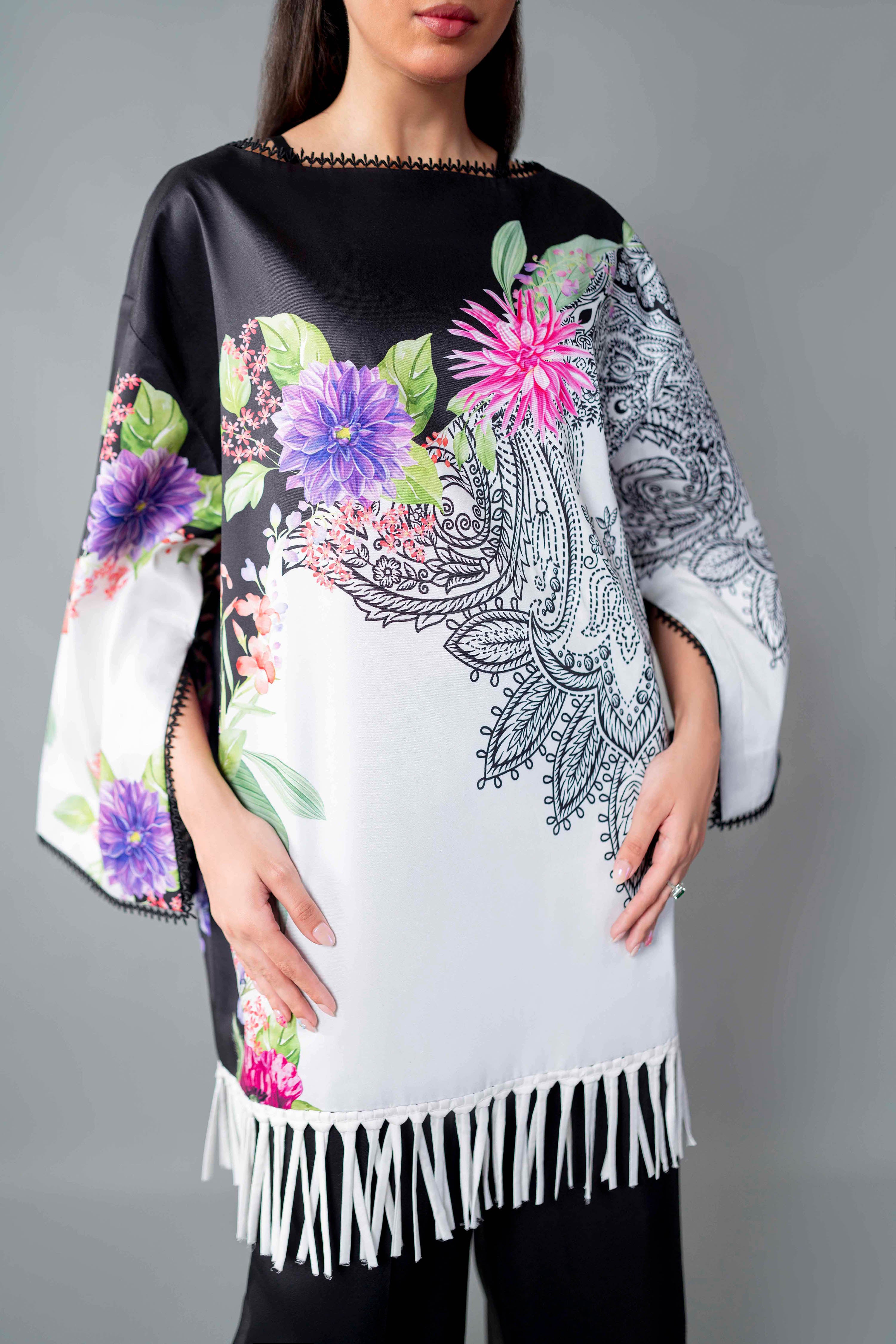 pure silk Kurta Set in Multi
