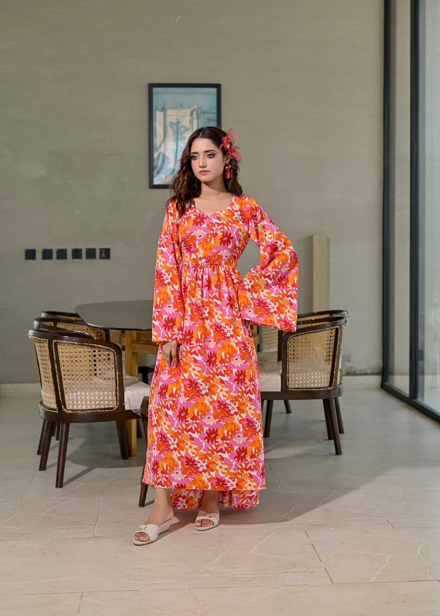 chiffon Maxi in Multi