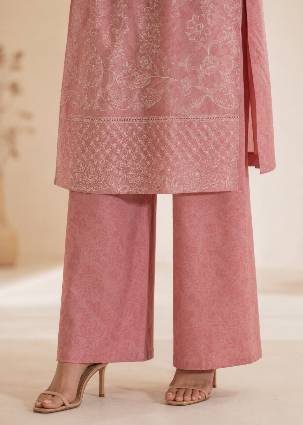 cotton Kurta Set in Baby pink, blush pink, pink