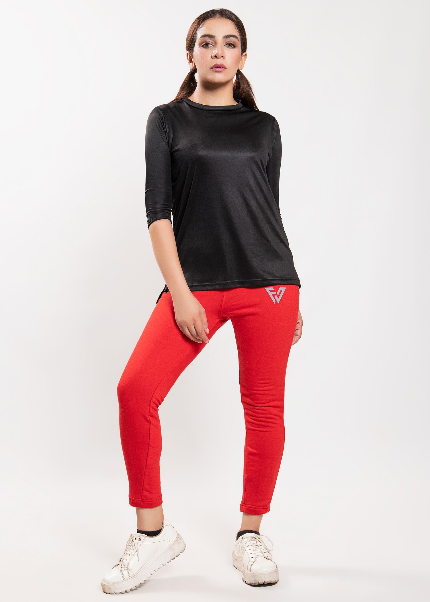 terry Trousers in Blood red